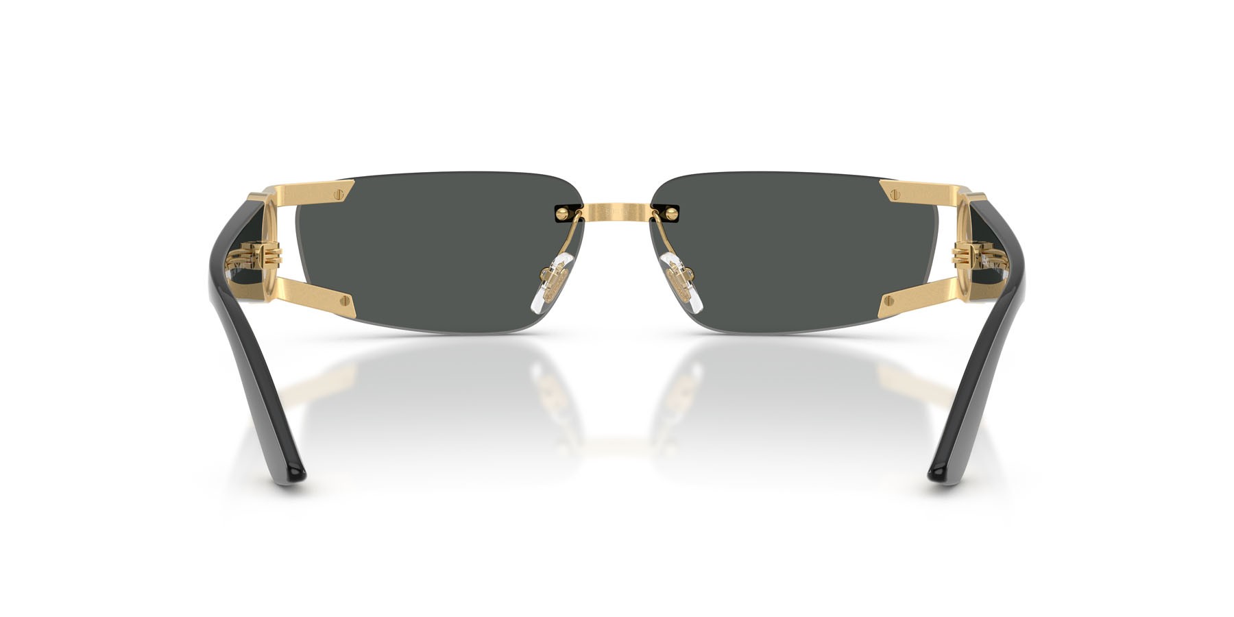 Occhiali da sole Versace VE 2291 (100287) colore oro forma rettangolare lenti grigio scuro
