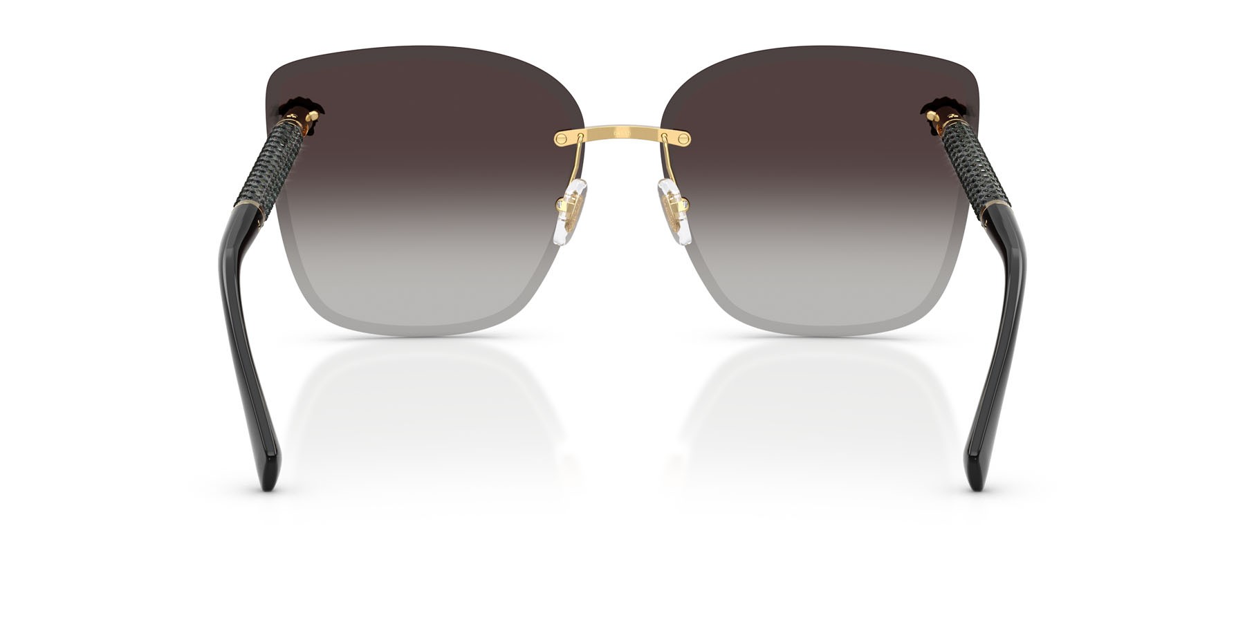 Occhiali da sole Versace VE 2292B (10028G) colore oro forma cat eye lenti sfumato grigio