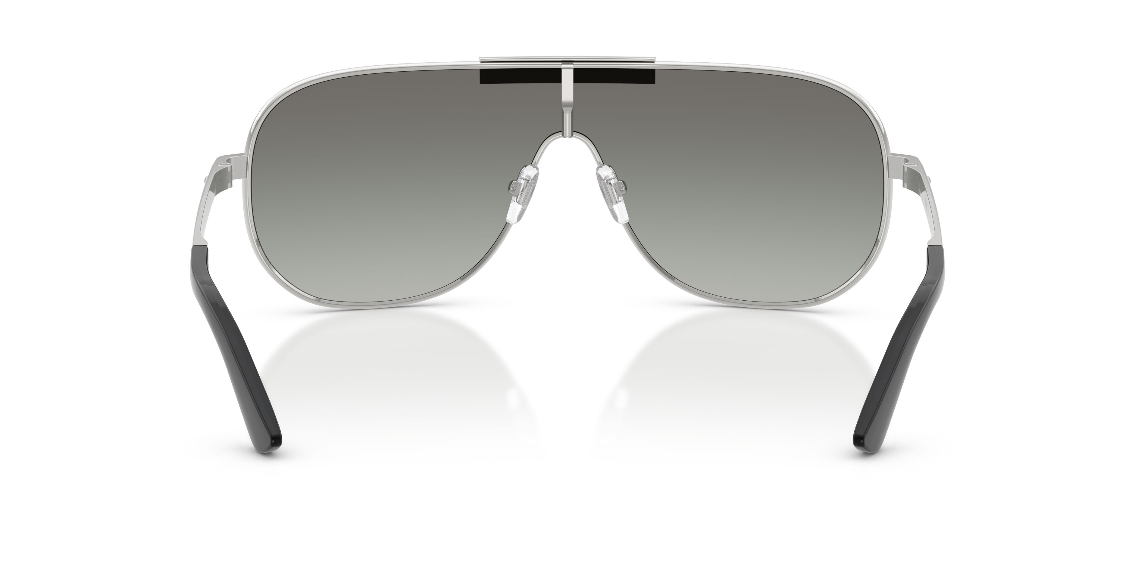 Sunglasses Versace VE 2293 (100011) color argento shape irregular lenses sfumato grigio