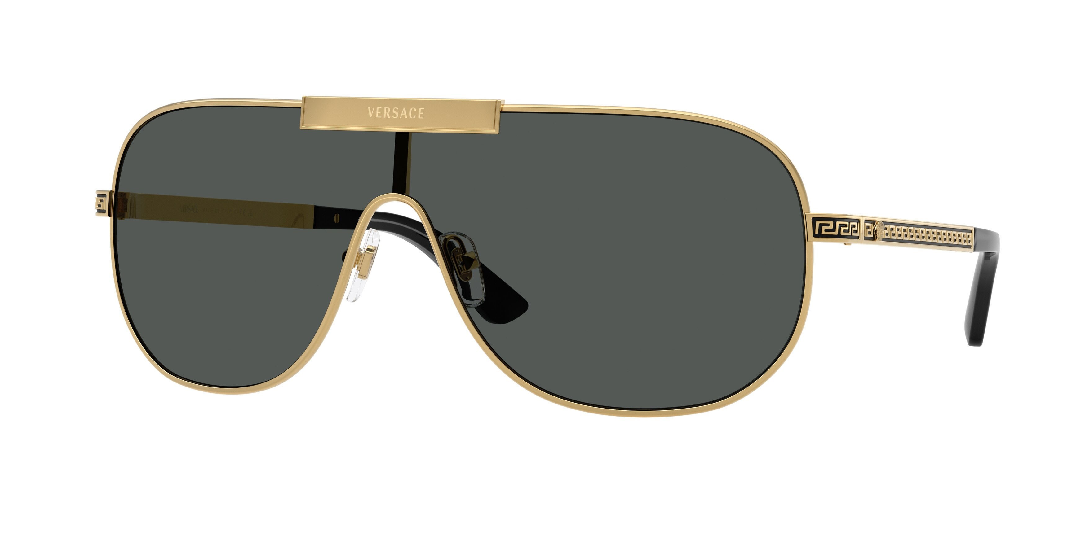 Occhiali da sole Versace VE 2293 (100287) colore oro forma irregolare lenti grigio scuro