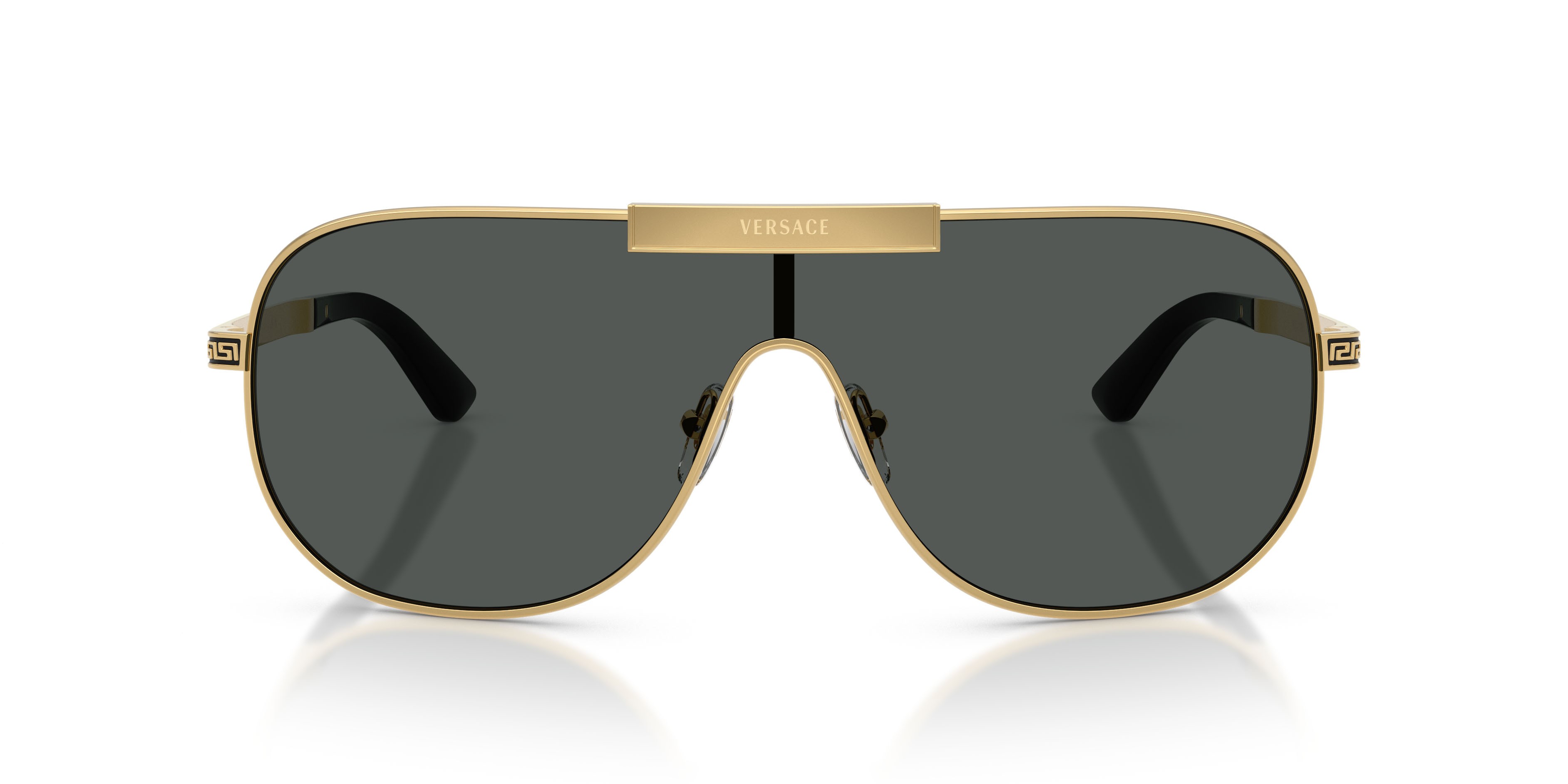 Occhiali da sole Versace VE 2293 (100287) colore oro forma irregolare lenti grigio scuro