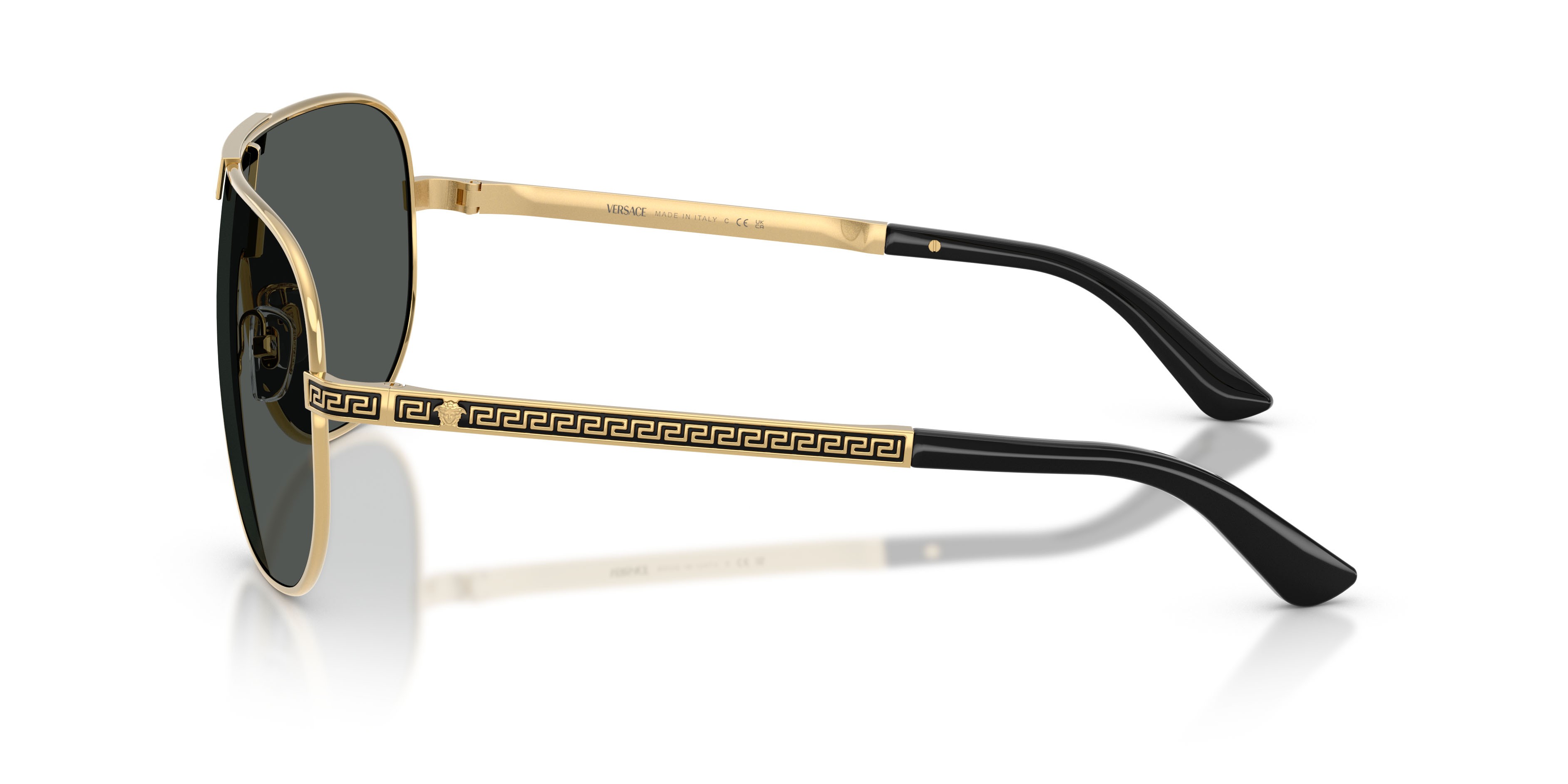 Occhiali da sole Versace VE 2293 (100287) colore oro forma irregolare lenti grigio scuro