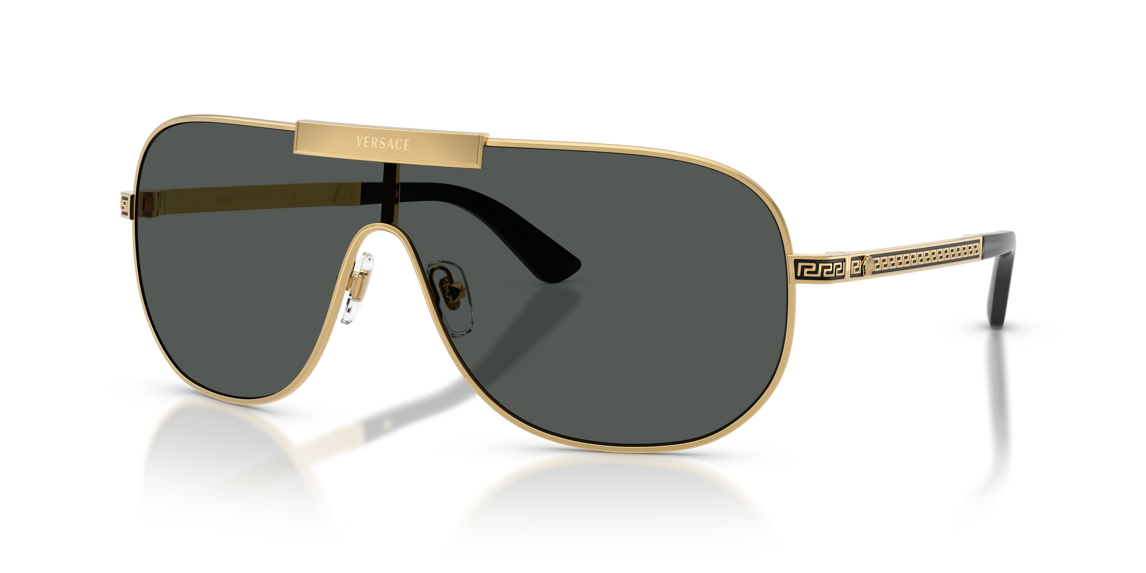 Occhiali da sole Versace VE 2293 (100287) colore oro forma irregolare lenti grigio scuro