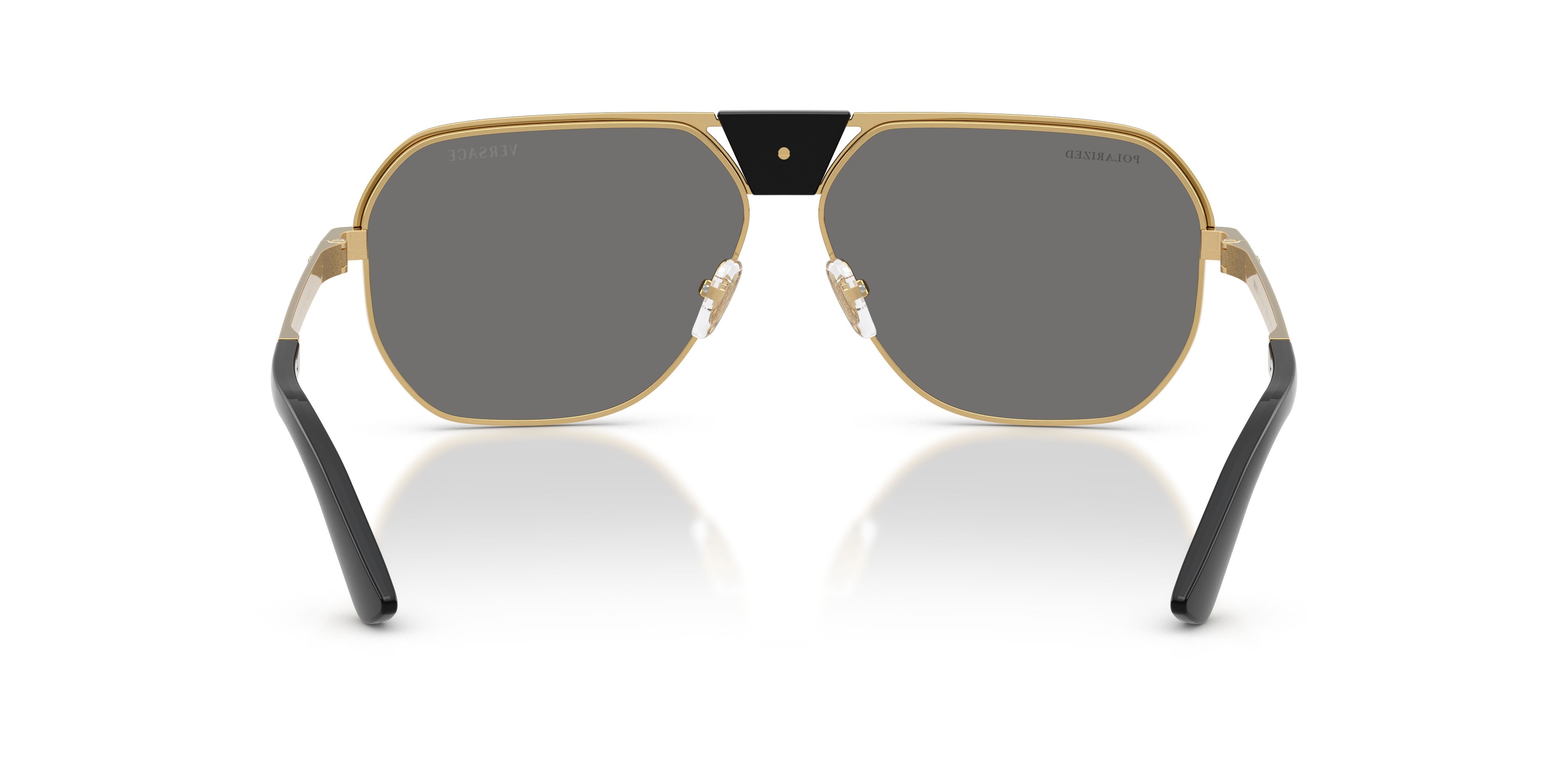 Occhiali da sole Versace VE 2294 (100281) colore nero forma quadrato lenti polar grigio scuro