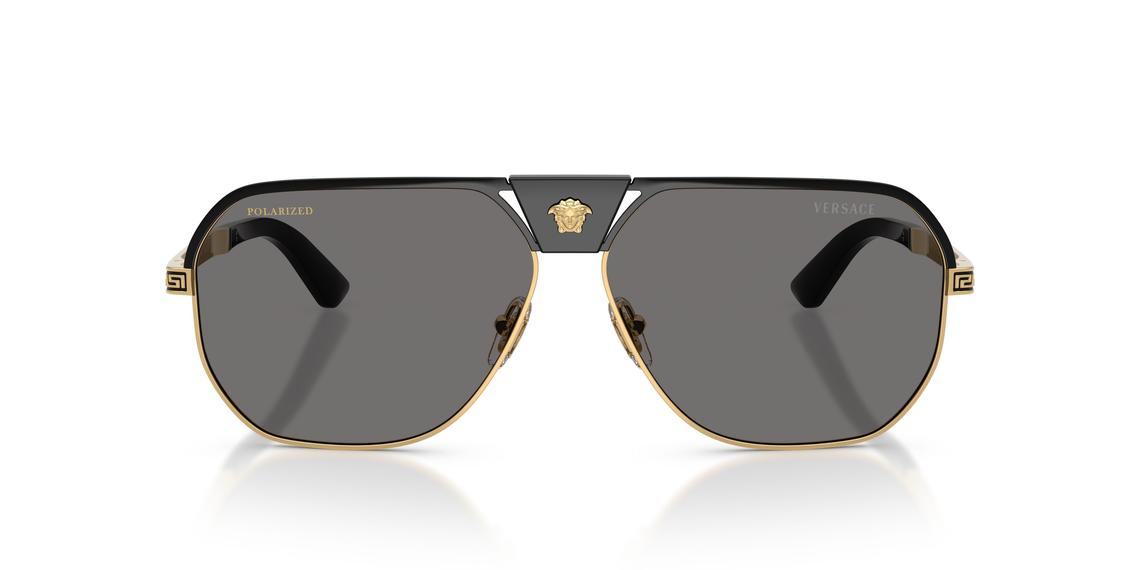 Occhiali da sole Versace VE 2294 (100281) colore nero forma quadrato lenti polar grigio scuro