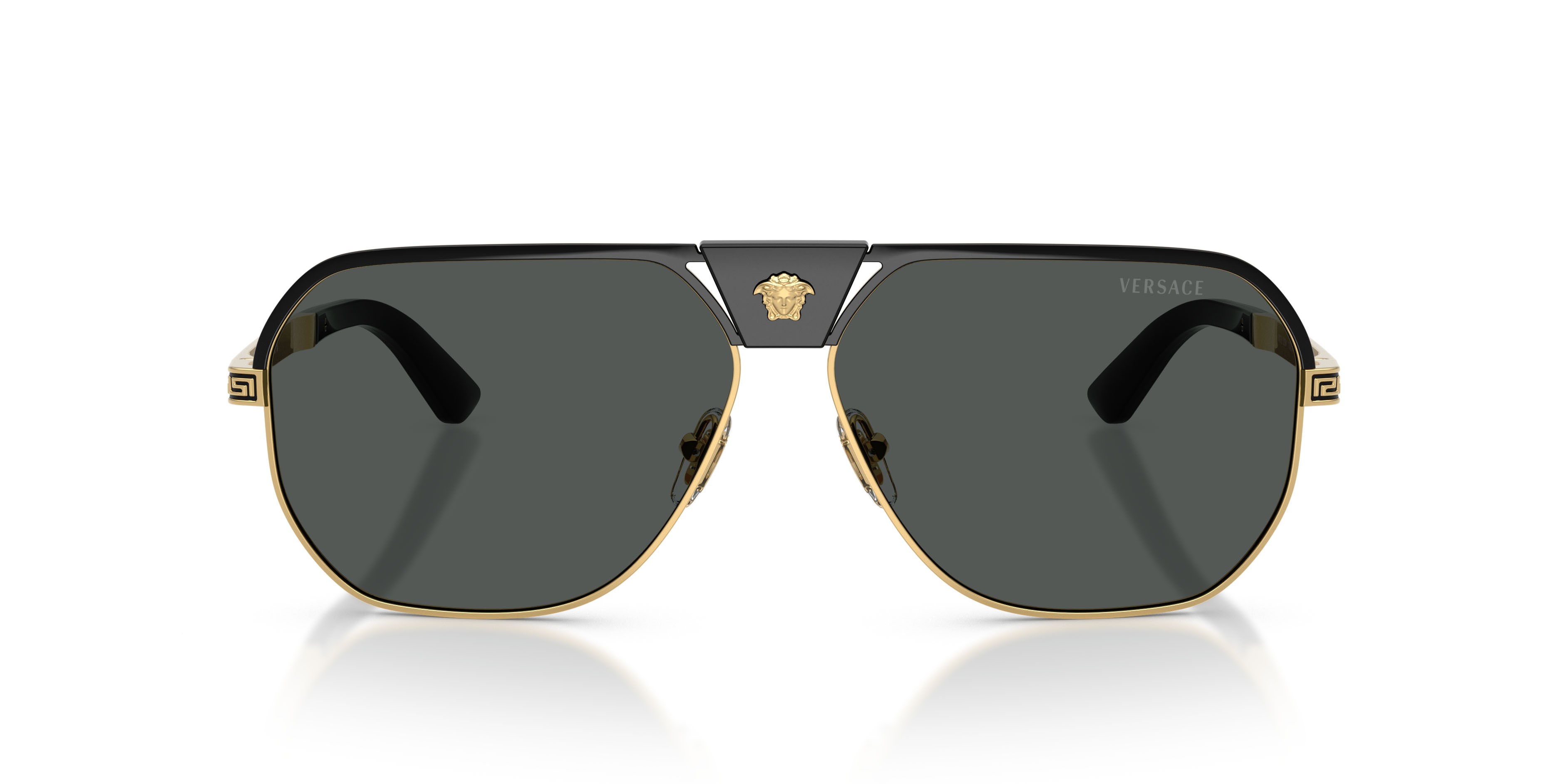 Occhiali da sole Versace VE 2294 (100287) colore nero forma quadrato lenti grigio scuro