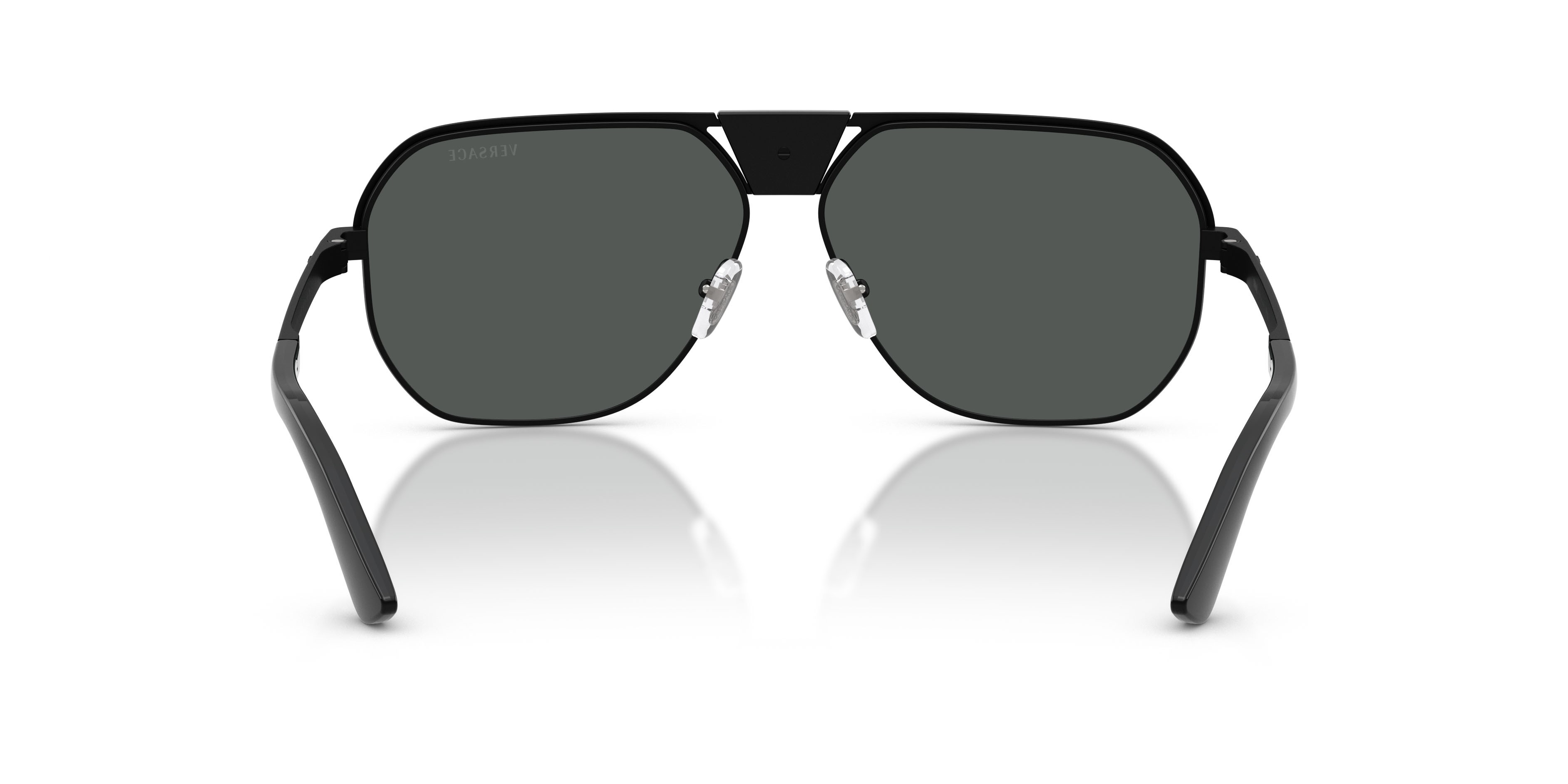 Occhiali da sole Versace VE 2294 (126187) colore nero opaco forma quadrato lenti grigio scuro