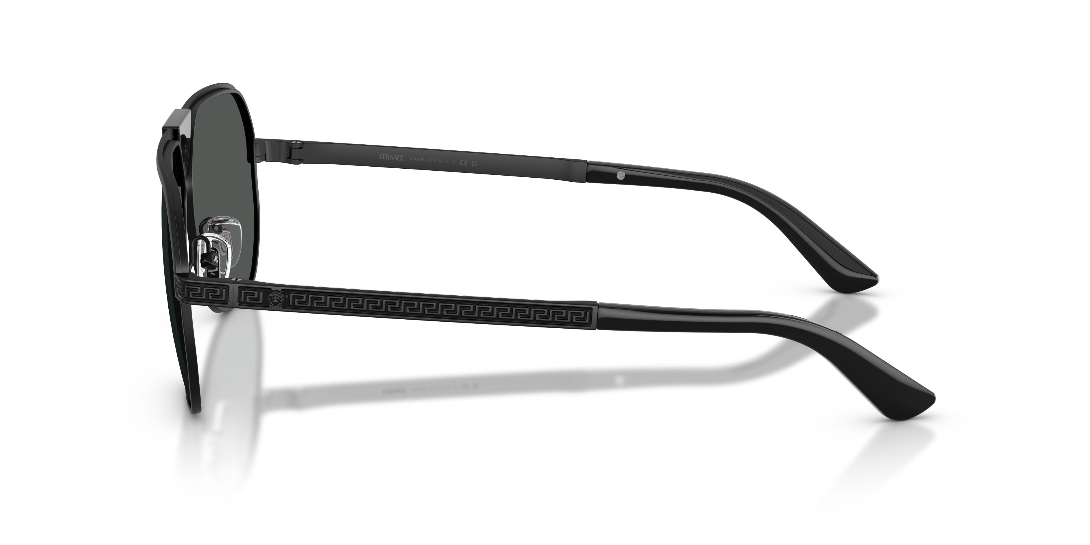 Occhiali da sole Versace VE 2294 (126187) colore nero opaco forma quadrato lenti grigio scuro