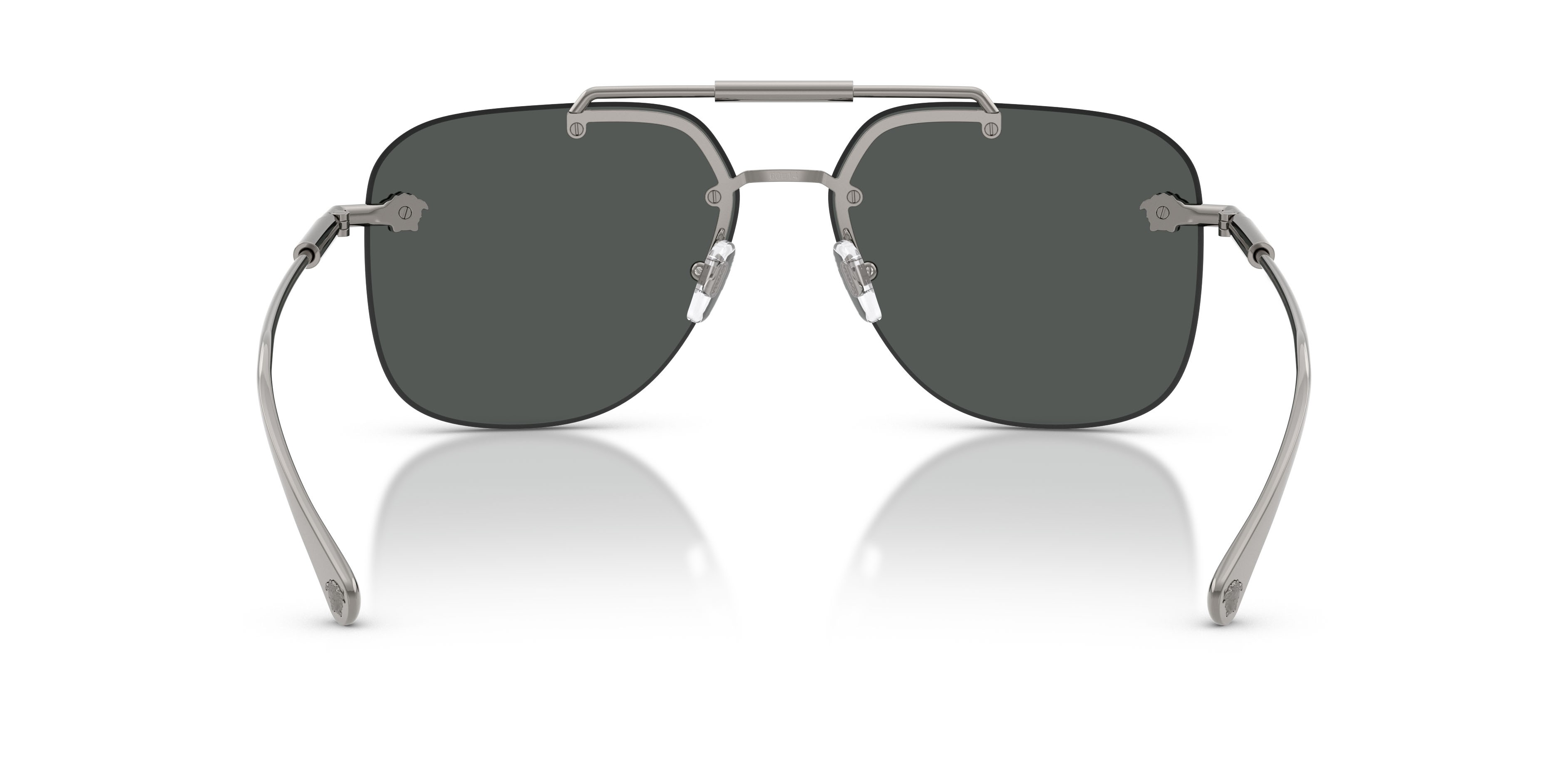 Occhiali da sole Versace VE 2296 (100187) colore gunmetal forma quadrato lenti grigio scuro