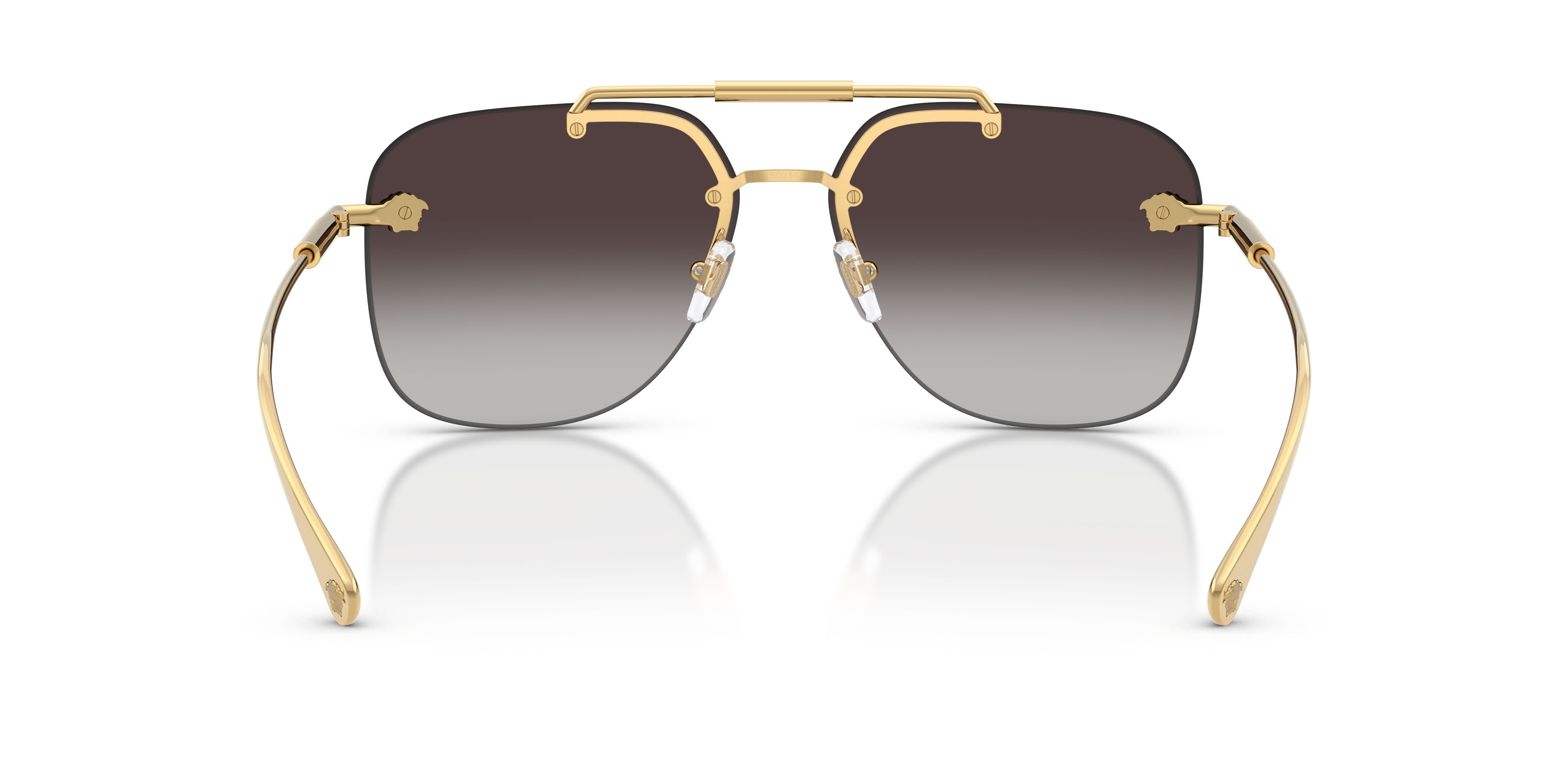 Occhiali da sole Versace VE 2296 (100284) colore oro forma quadrato lenti sfumato grigio