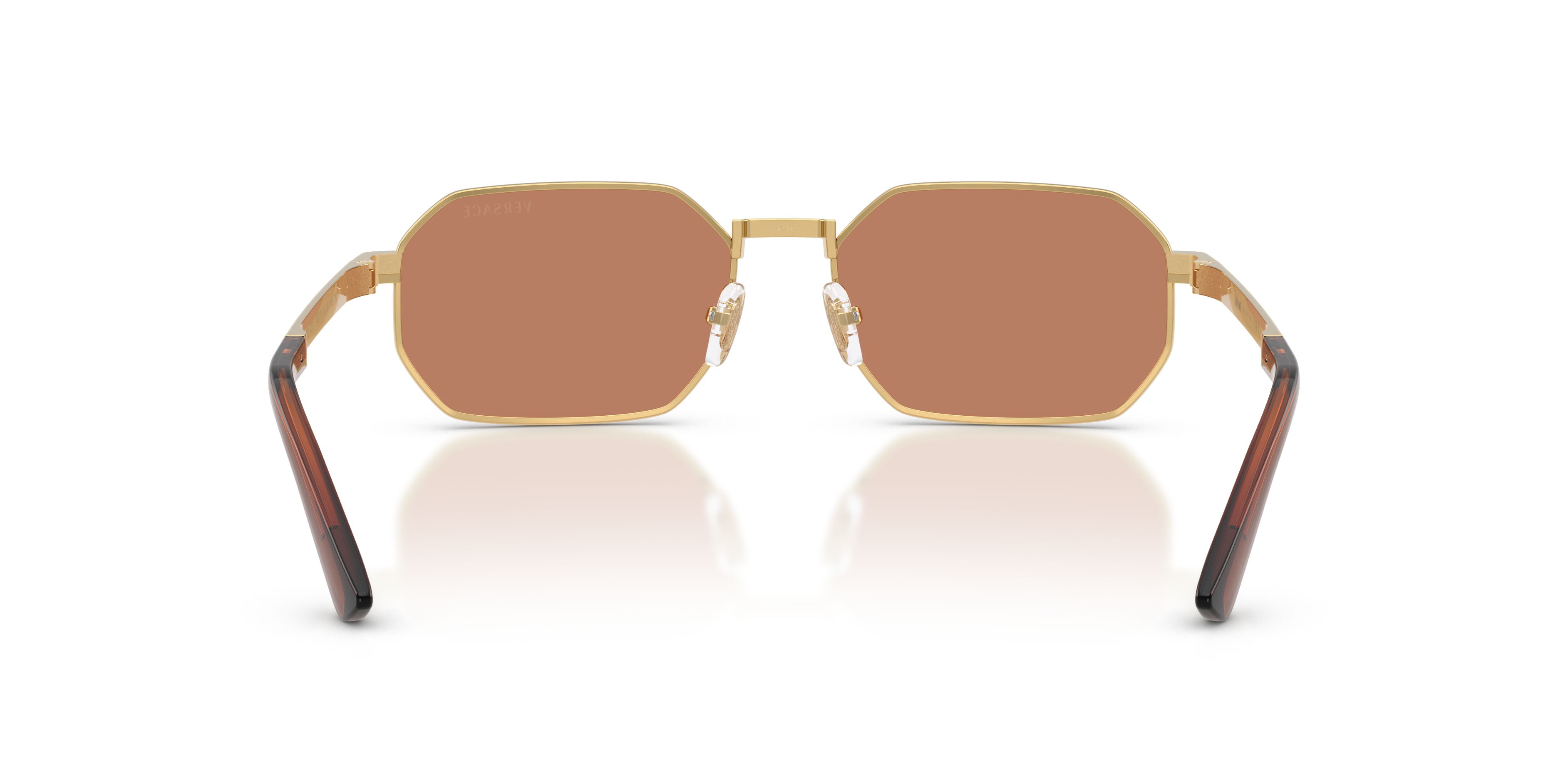 Occhiali da sole Versace VE 2297 (100273) colore oro forma rettangolare lenti marrone