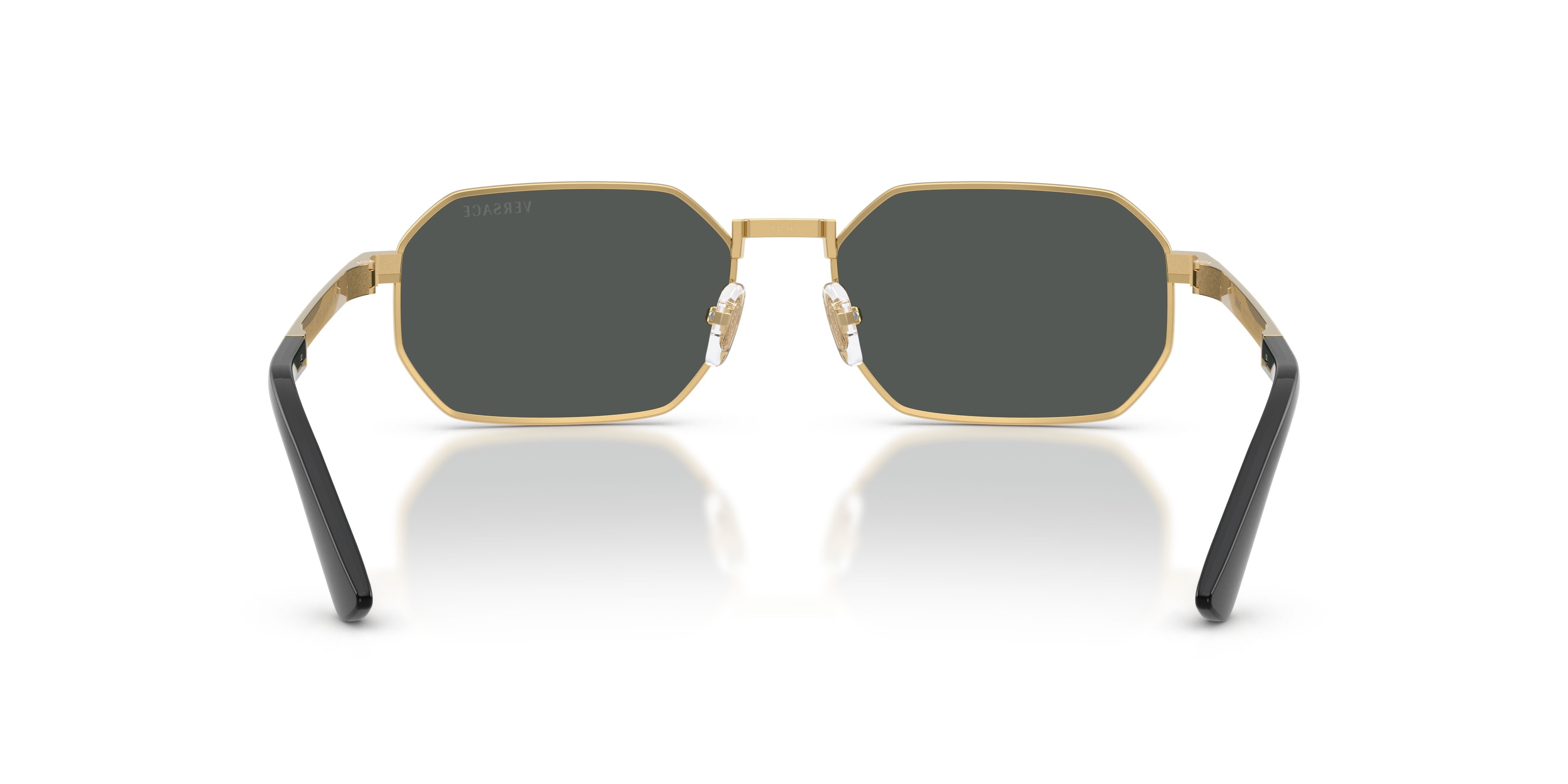 Occhiali da sole Versace VE 2297 (100287) colore oro forma rettangolare lenti grigio scuro