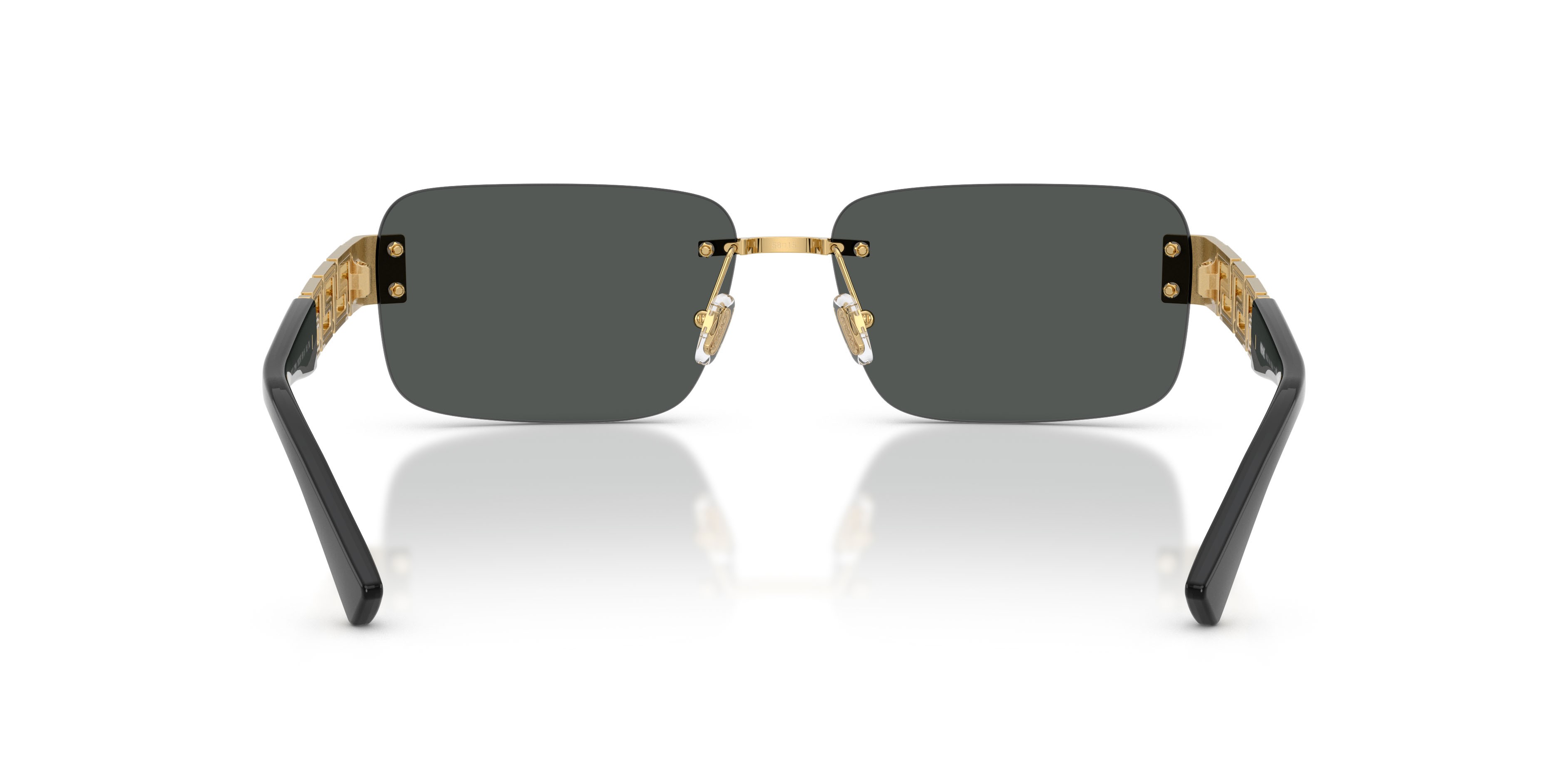 Occhiali da sole Versace VE 2298 (100287) colore oro forma rettangolare lenti grigio scuro