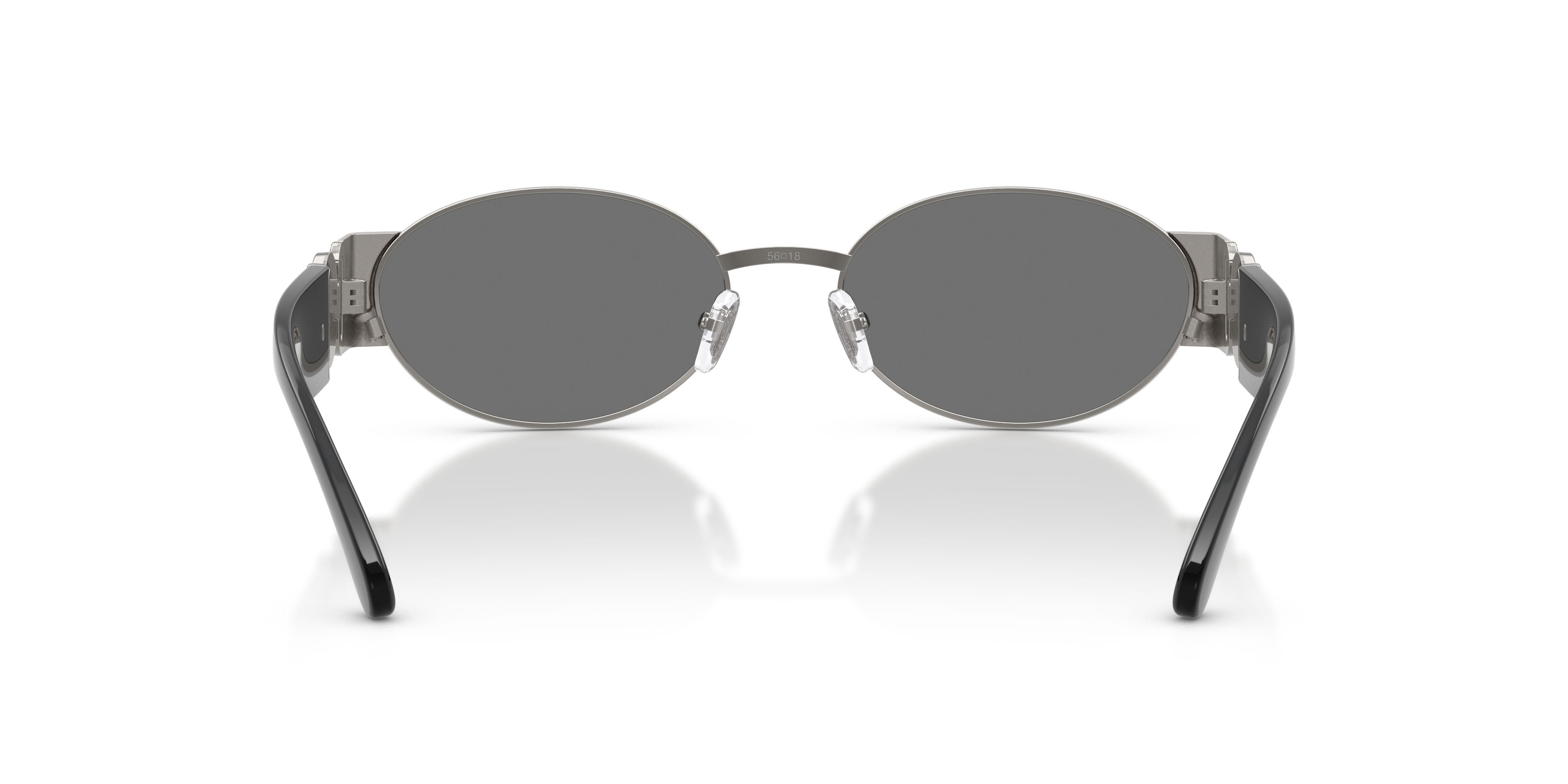 Sunglasses Versace VE 2299 (10016G) color gunmetal shape oval lenses grigio argento specchiato