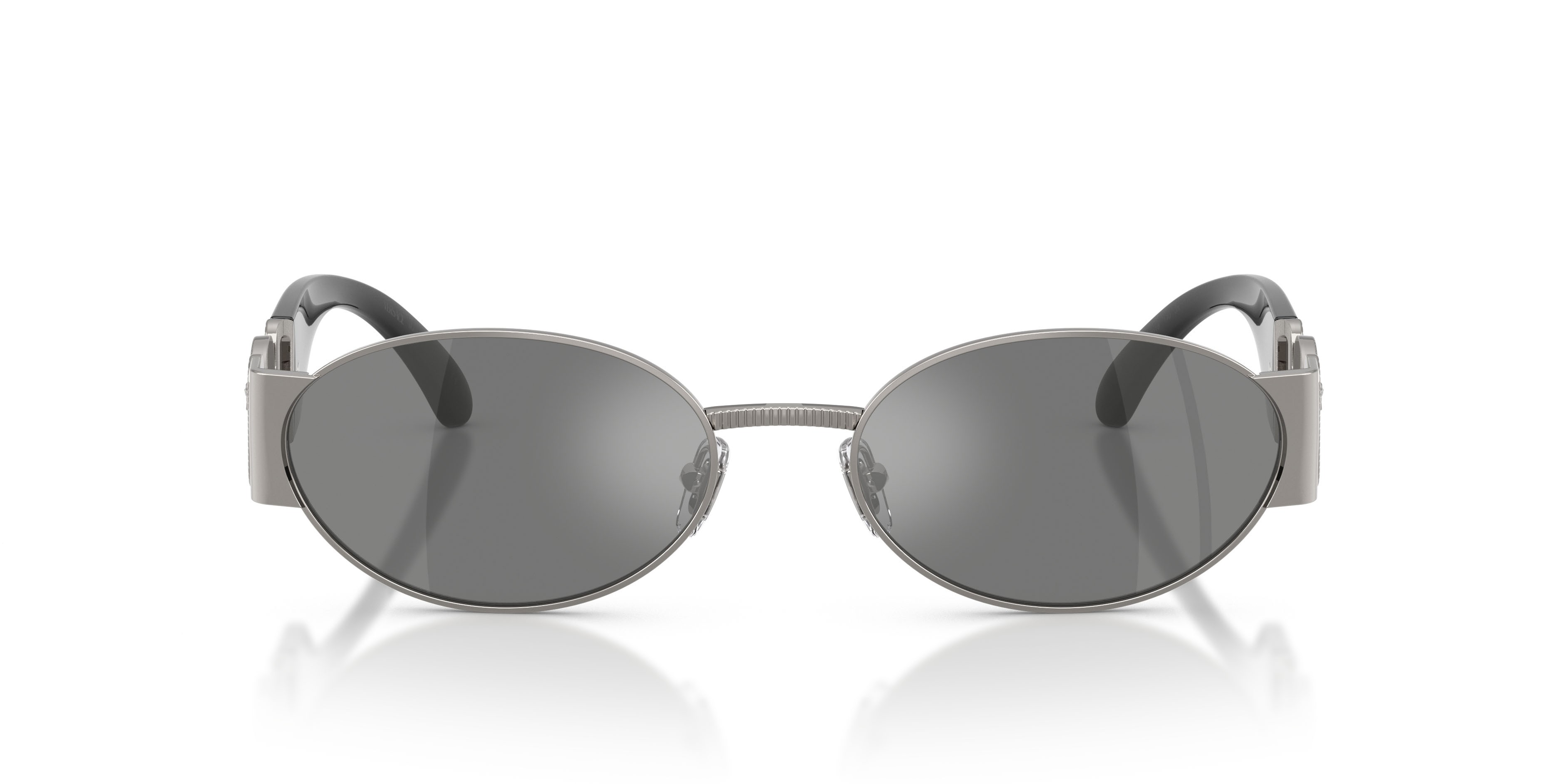 Sunglasses Versace VE 2299 (10016G) color gunmetal shape oval lenses grigio argento specchiato