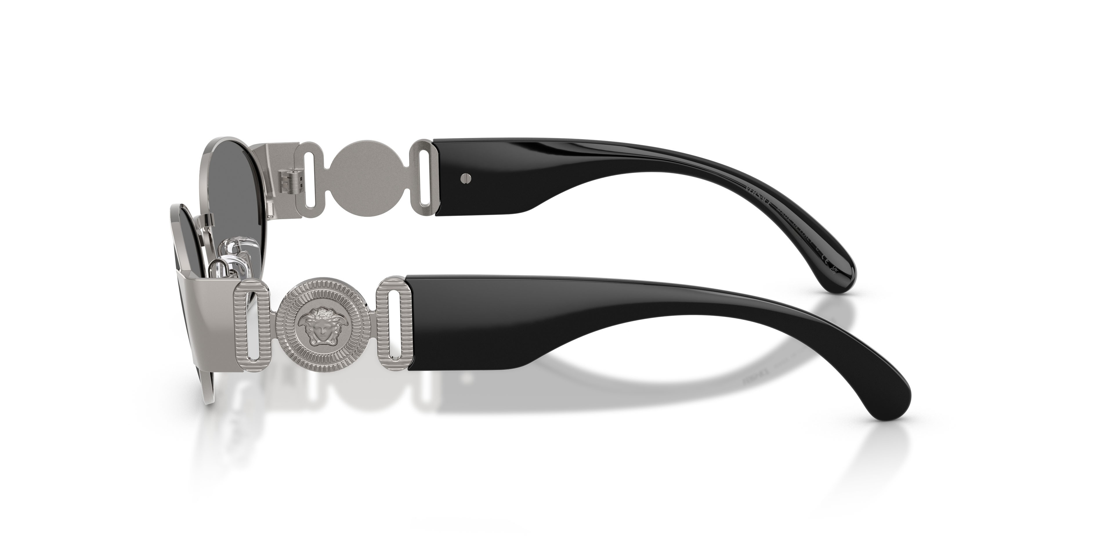 Sunglasses Versace VE 2299 (10016G) color gunmetal shape oval lenses grigio argento specchiato