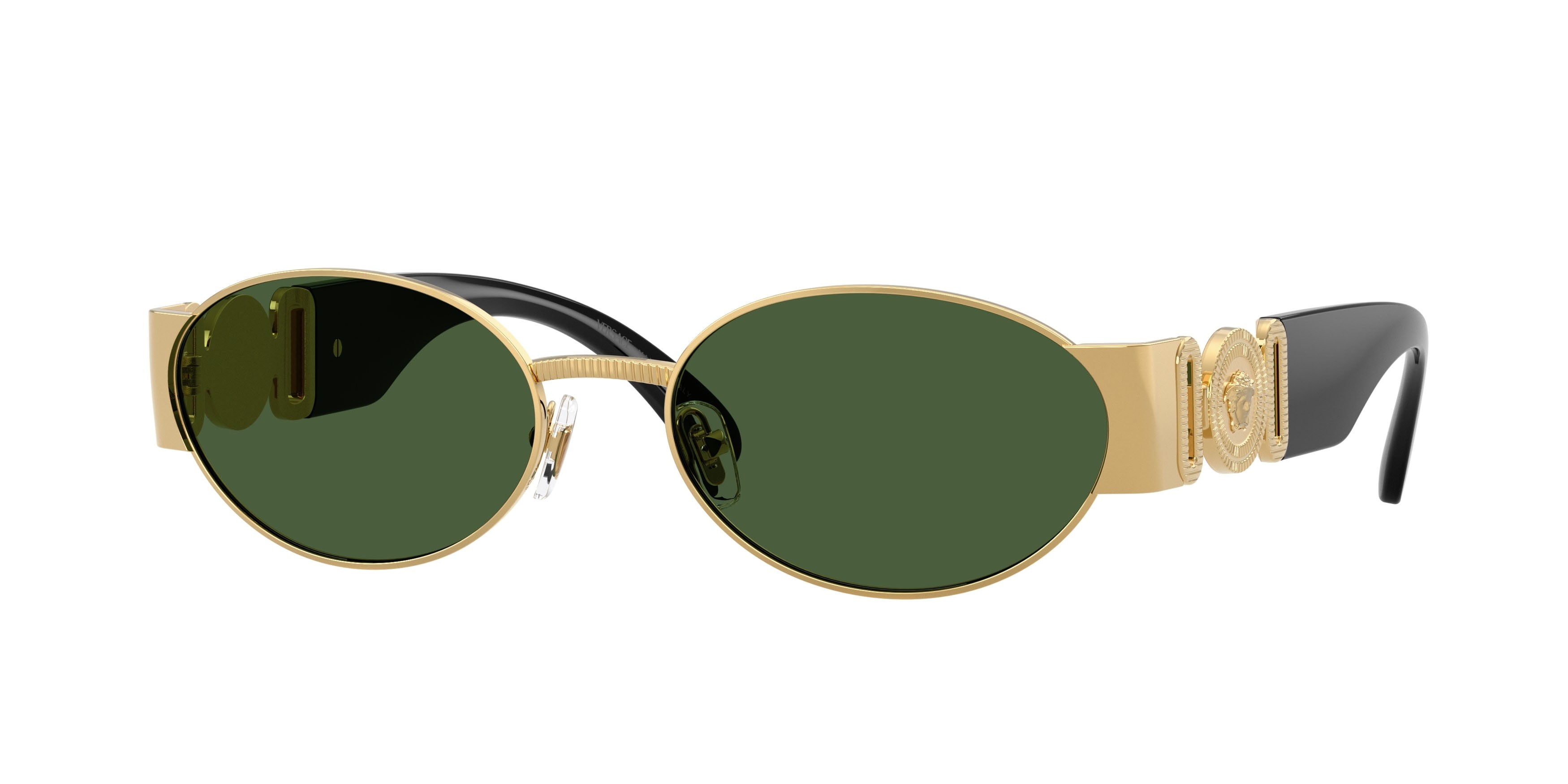 Occhiali da sole Versace VE 2299 (100271) colore oro forma ovale lenti verde scuro