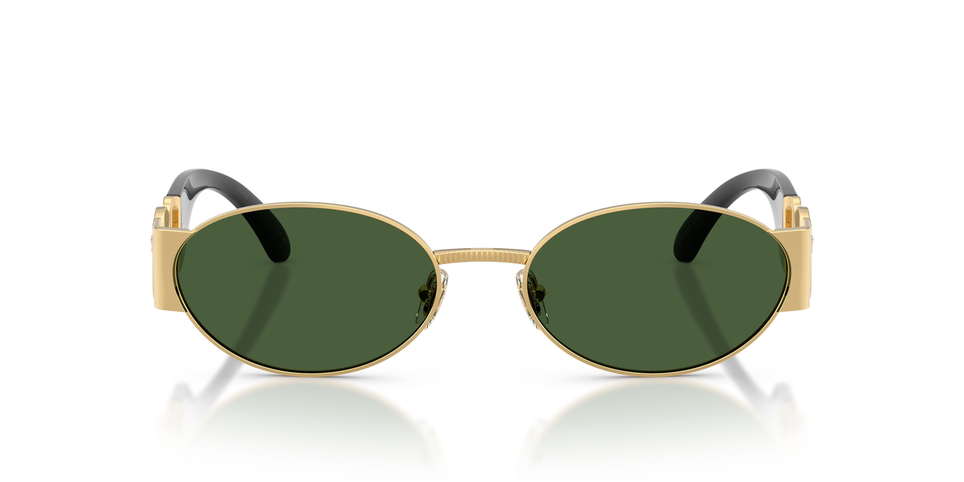 Occhiali da sole Versace VE 2299 (100271) colore oro forma ovale lenti verde scuro