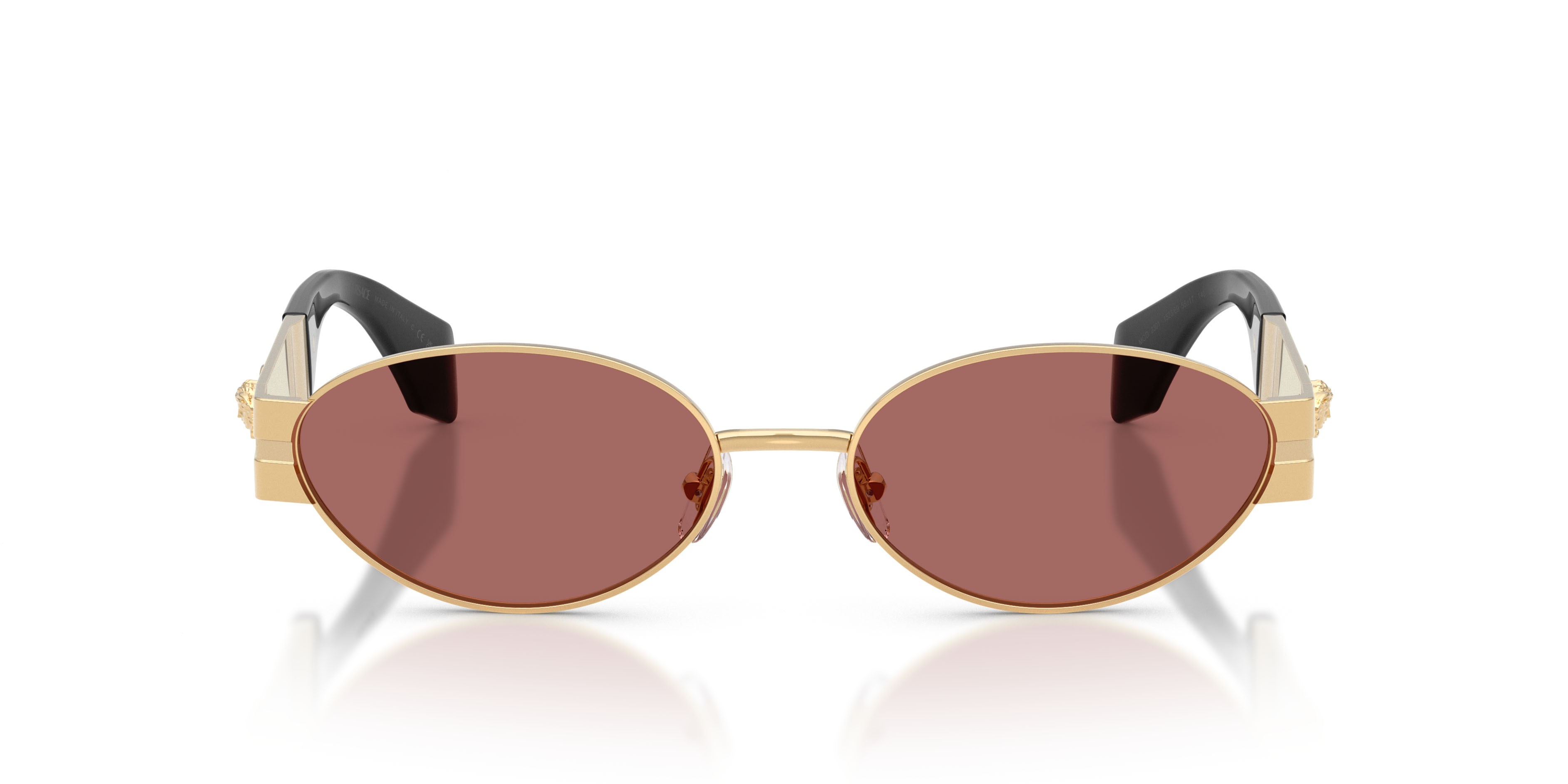Occhiali da sole Versace VE 2301 (152369) colore oro versace forma ovale lenti violetto scuro