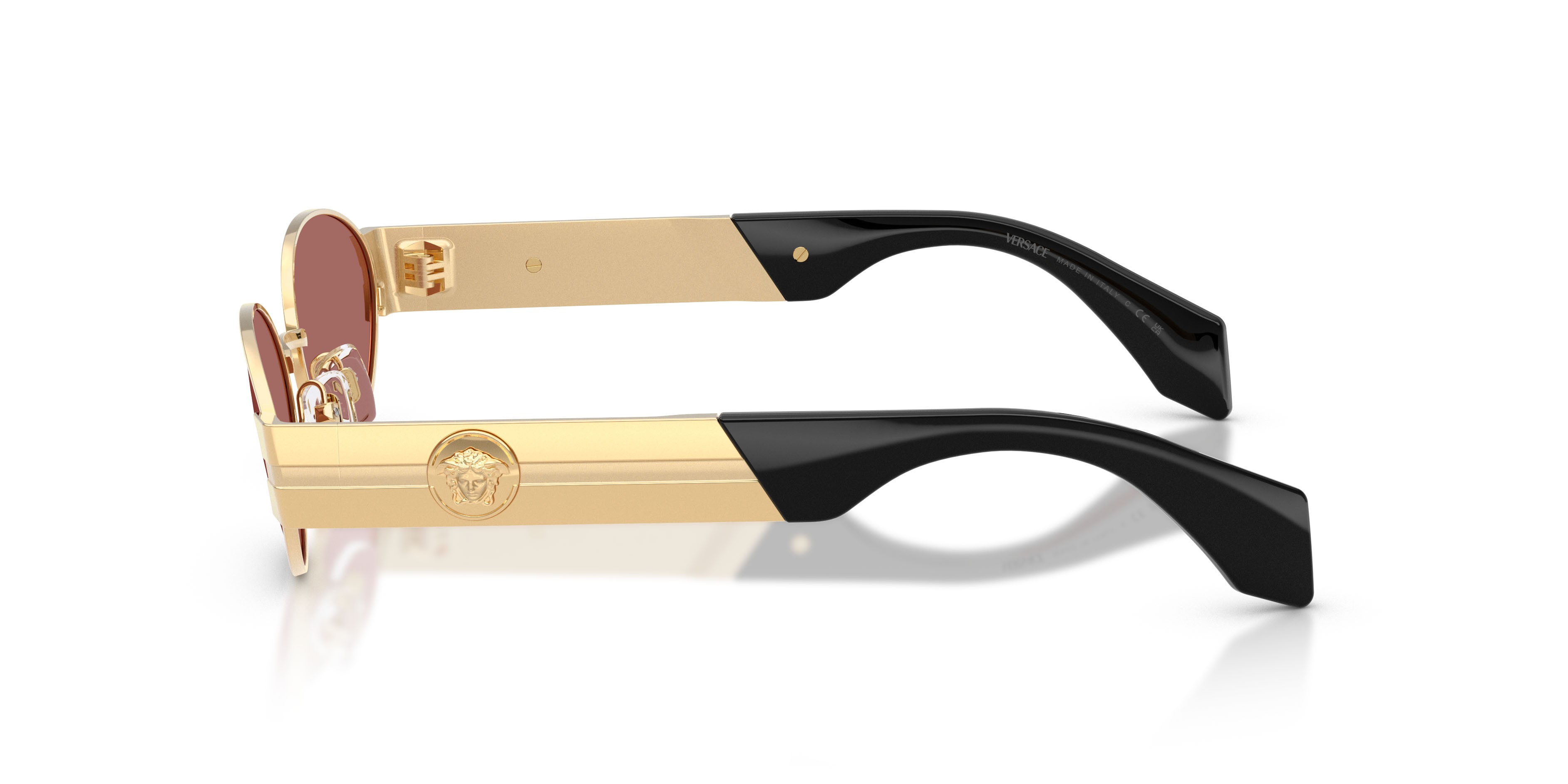 Occhiali da sole Versace VE 2301 (152369) colore oro versace forma ovale lenti violetto scuro