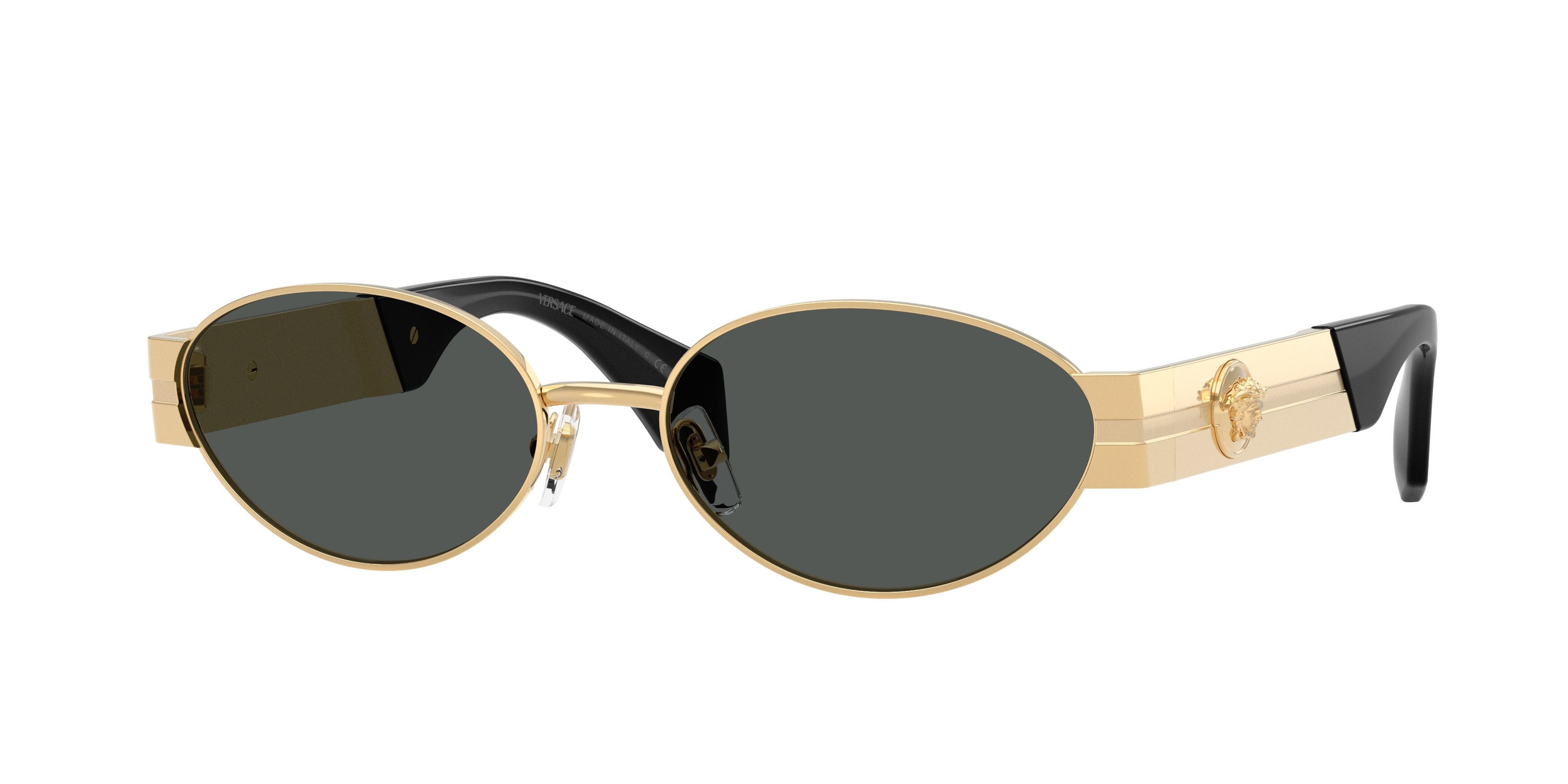 Occhiali da sole Versace VE 2301 (152387) colore oro versace forma ovale lenti grigio scuro
