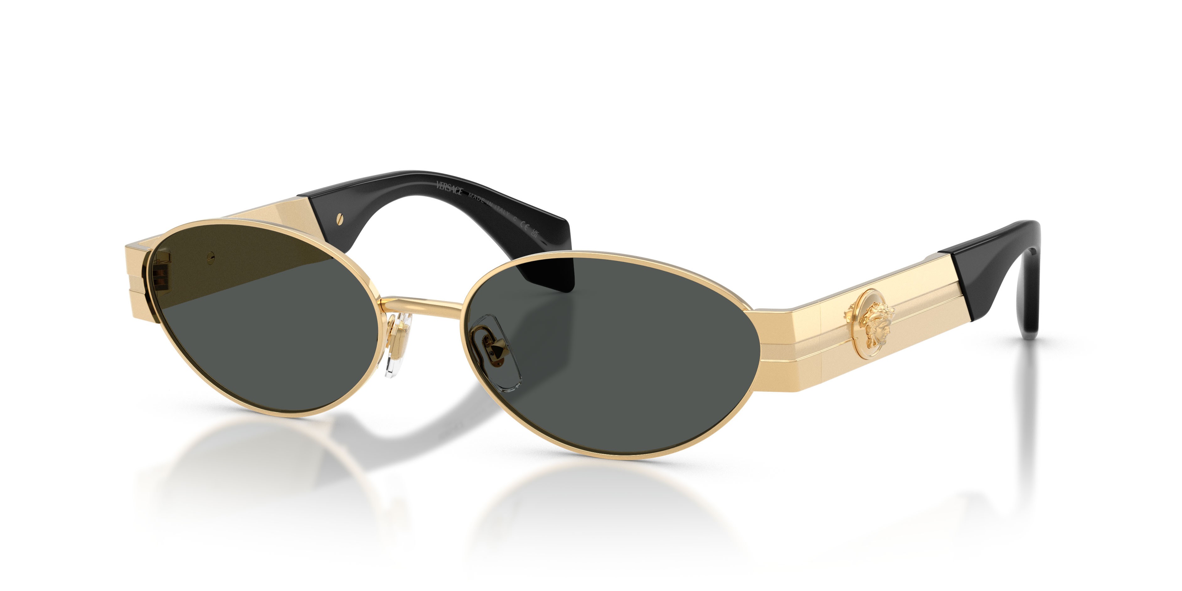 Occhiali da sole Versace VE 2301 (152387) colore oro versace forma ovale lenti grigio scuro