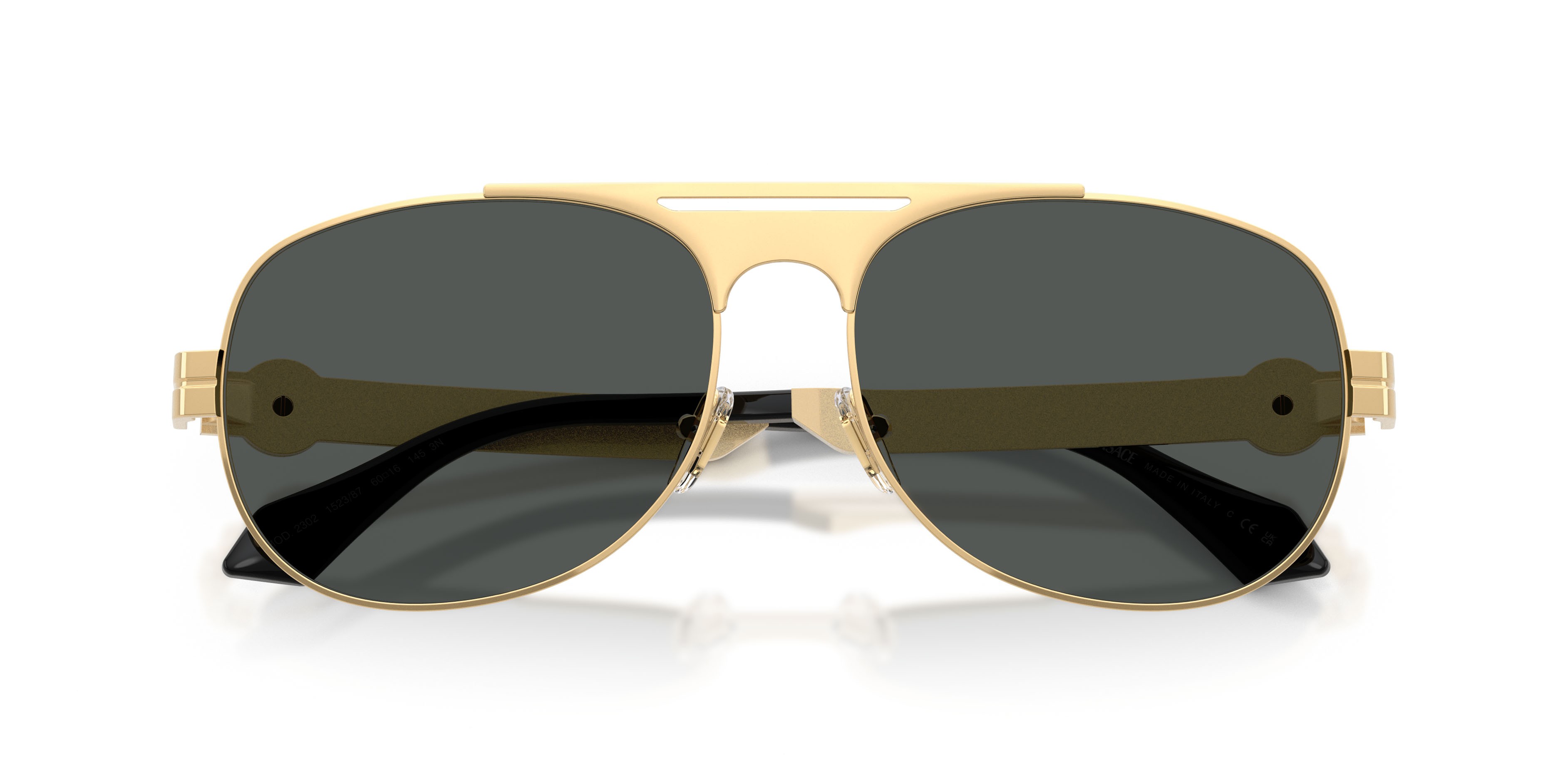 Occhiali da sole Versace VE 2302 (152387) colore oro versace forma aviator lenti grigio scuro
