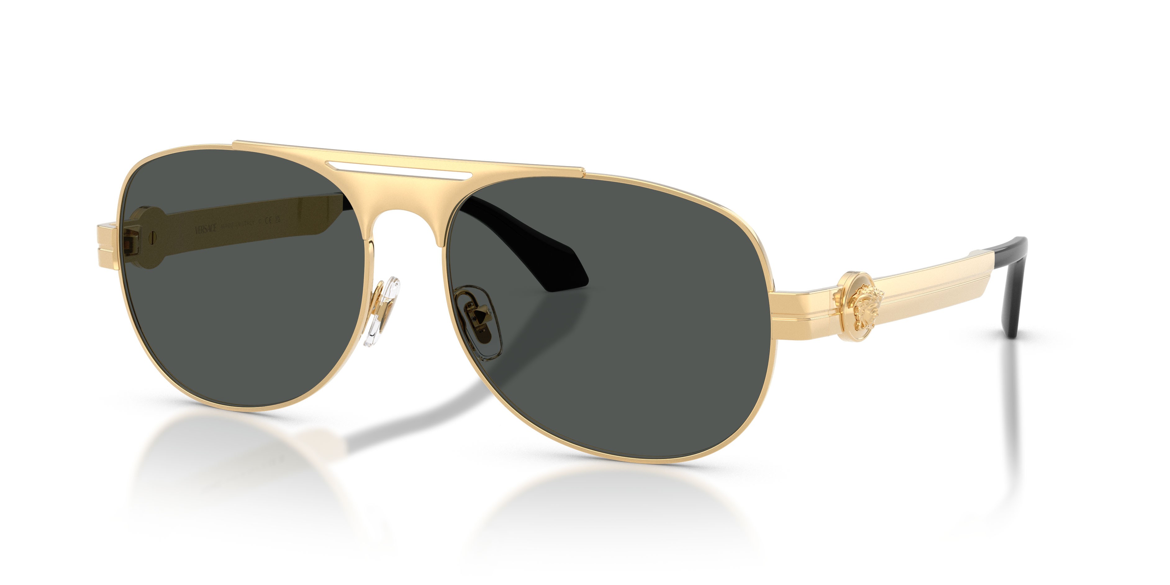 Occhiali da sole Versace VE 2302 (152387) colore oro versace forma aviator lenti grigio scuro
