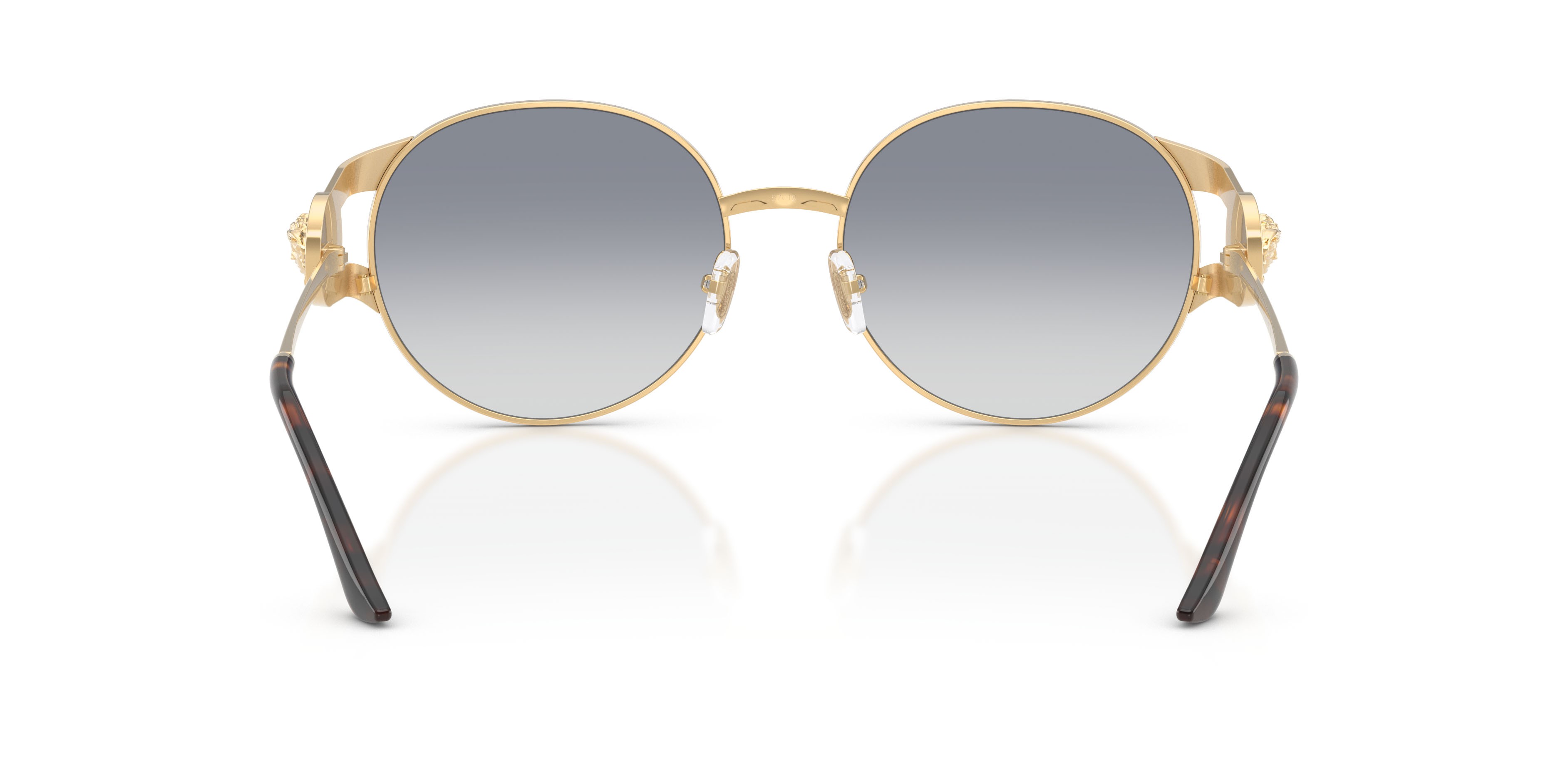 Occhiali da sole Versace VE 2303 (152579) colore oro versace/havana forma rotondo lenti trasparente sfumato blu