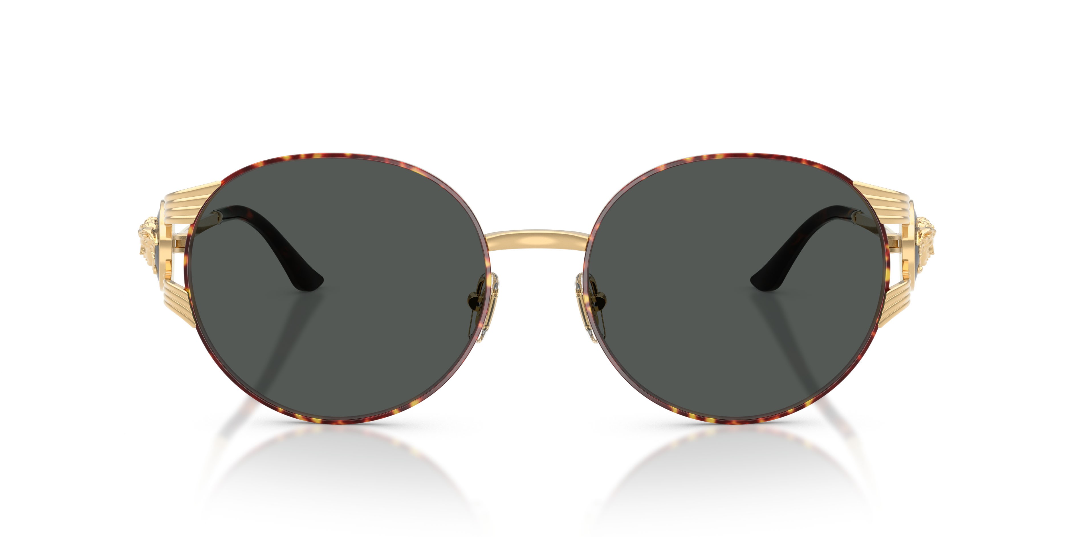 Occhiali da sole Versace VE 2303 (152587) colore oro versace/havana forma rotondo lenti grigio scuro