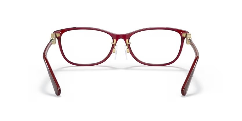 Brillen Versace VE 3297D (388) farbe rosso trasparente form pantos gläser lente demo