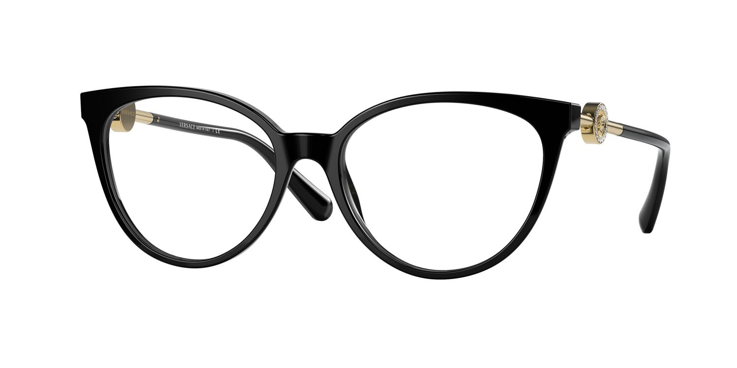 Brillen Versace VE 3298B (GB1) farbe nero form pantos gläser lente demo