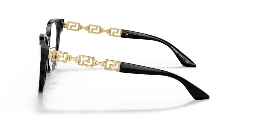 Brillen Versace VE 3302D (GB1) farbe nero form pantos gläser lente demo