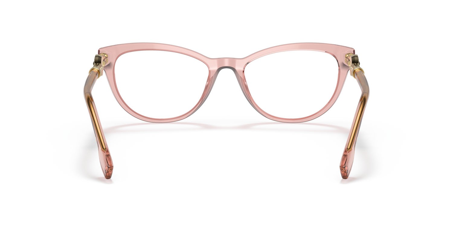 Eyeglasses Versace VE 3311 (5322) color rosa trasparente shape rectangle lenses lente demo