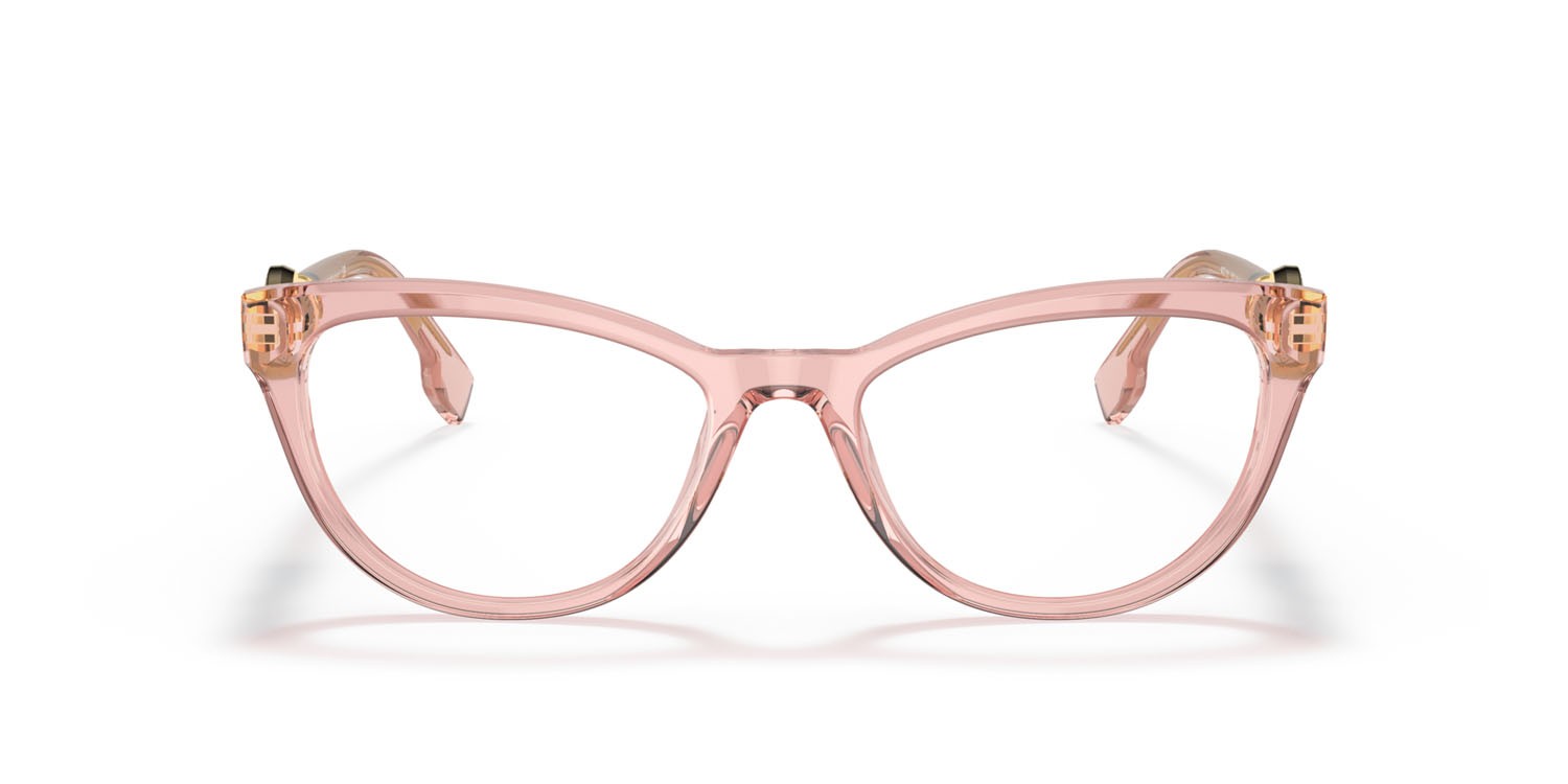Eyeglasses Versace VE 3311 (5322) color rosa trasparente shape rectangle lenses lente demo