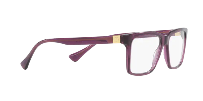 Brillen Versace VE 3328 (5390) farbe prugna trasparente form rechteckig gläser lente demo