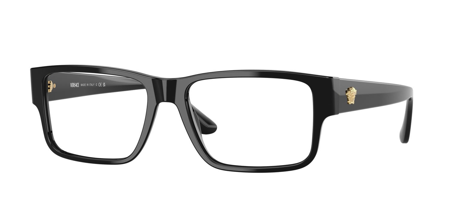 Occhiali da vista Versace VE 3342 (5360) colore nero forma rettangolare lenti lente demo