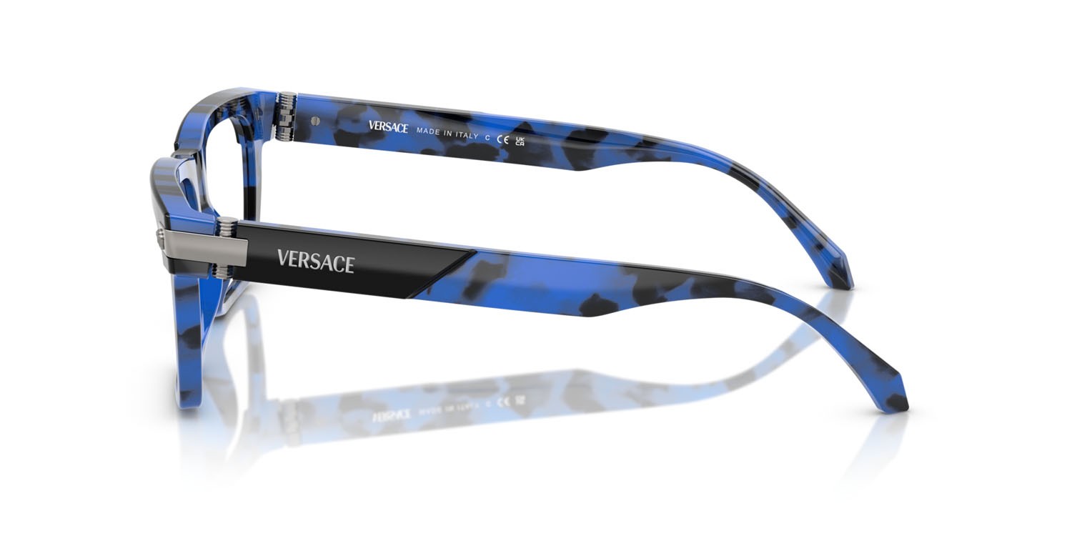 Occhiali da vista Versace VE 3354 (5460) colore nero top/blu havana forma rettangolare lenti lente demo