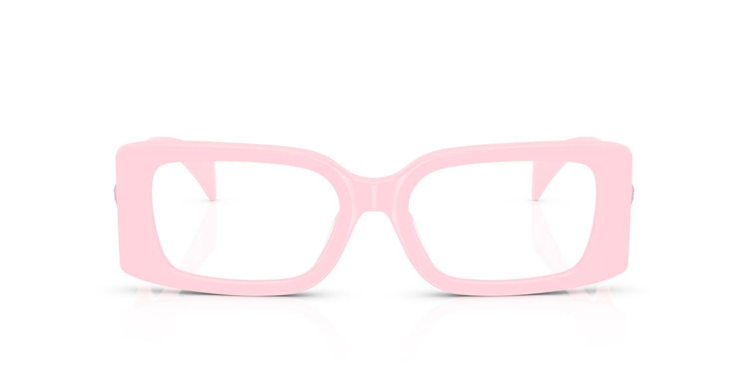 Occhiali da vista Versace VE 3362U (5485) colore rosa forma rettangolare lenti lente demo