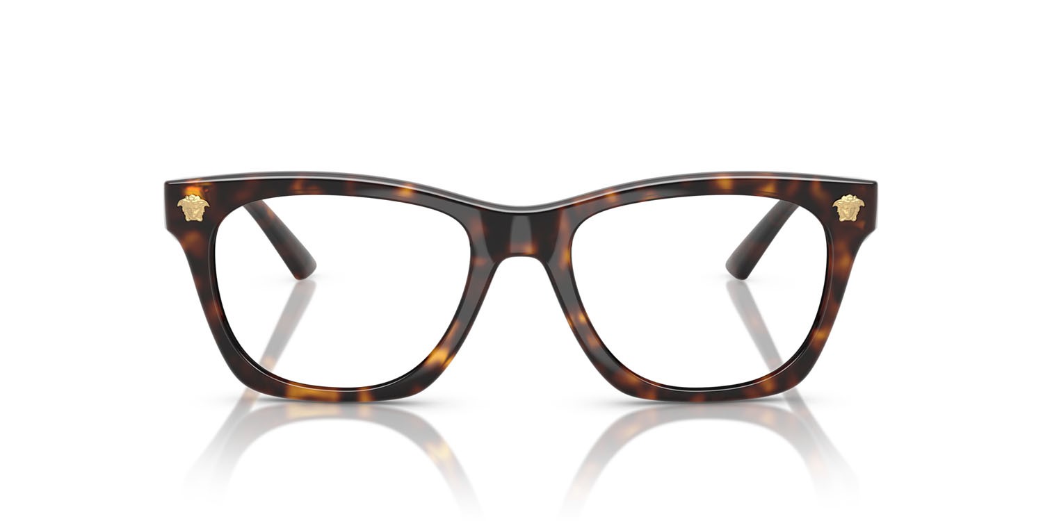 Occhiali da vista Versace VE 3363U (108) colore havana forma quadrato lenti lente demo