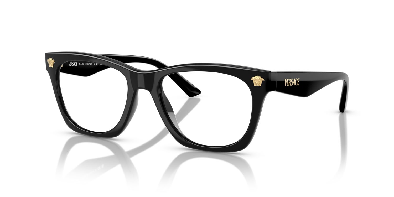 Eyeglasses Versace VE 3363U (GB1) color nero shape square lenses lente demo