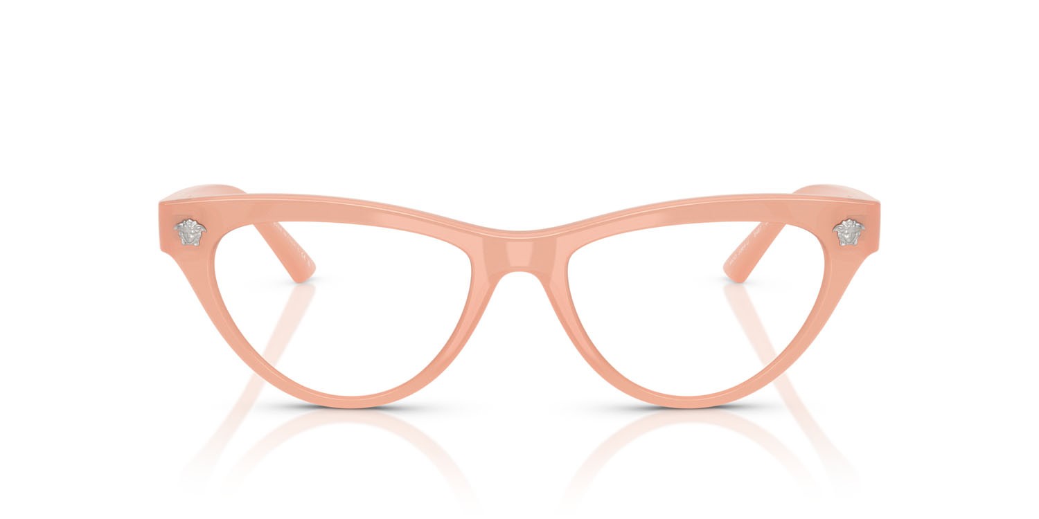 Occhiali da vista Versace VE 3364U (5497) colore rosa opalescente forma cat eye lenti lente demo