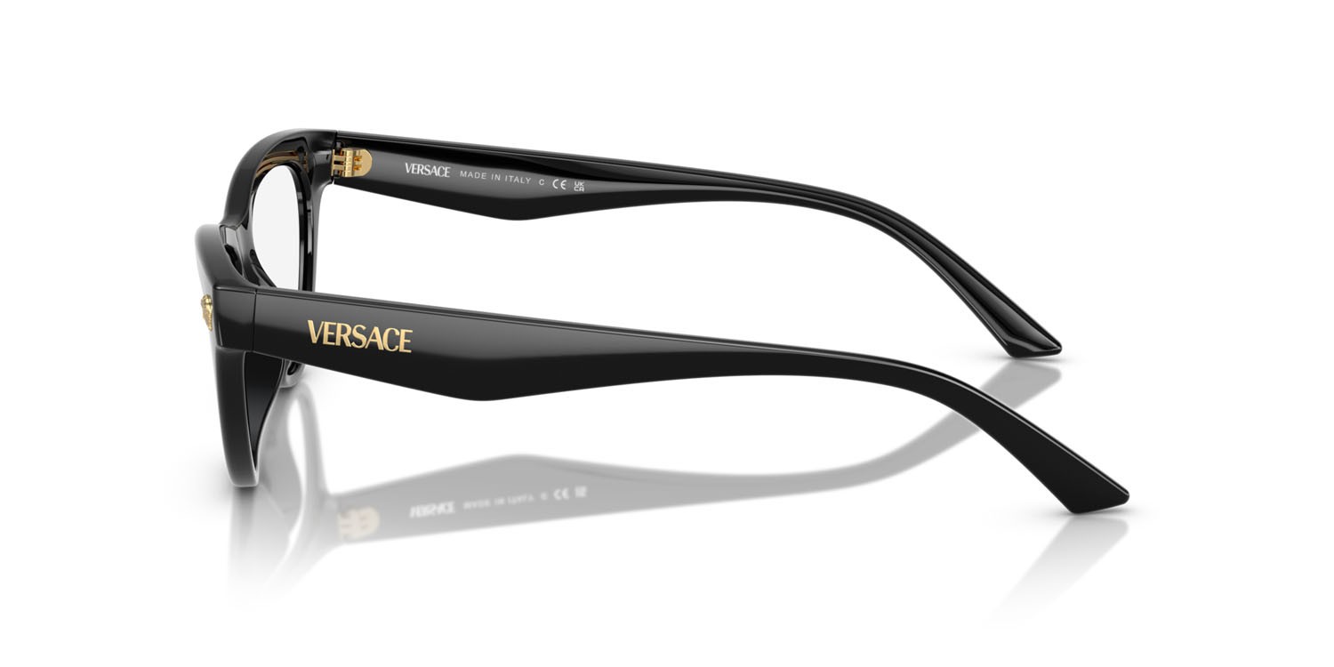 Eyeglasses Versace VE 3364U (GB1) color nero shape cat eye lenses lente demo