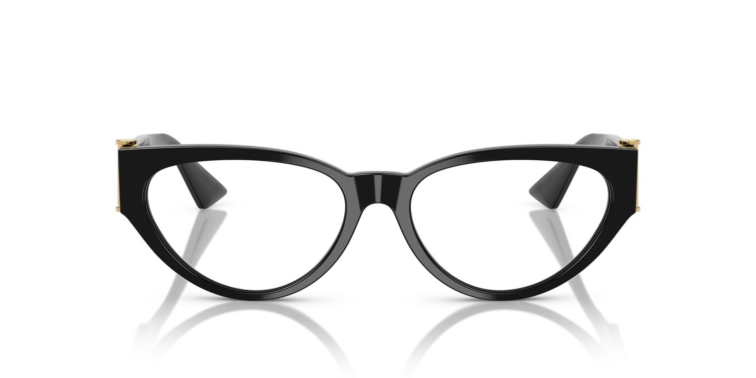 Eyeglasses Versace VE 3366 (GB1) color nero shape cat eye lenses lente demo