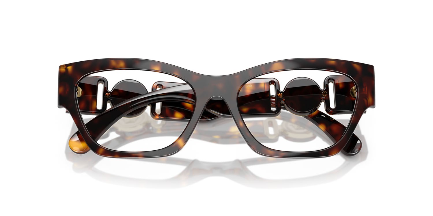 Eyeglasses Versace VE 3367U (108) color havana shape cat eye lenses lente demo