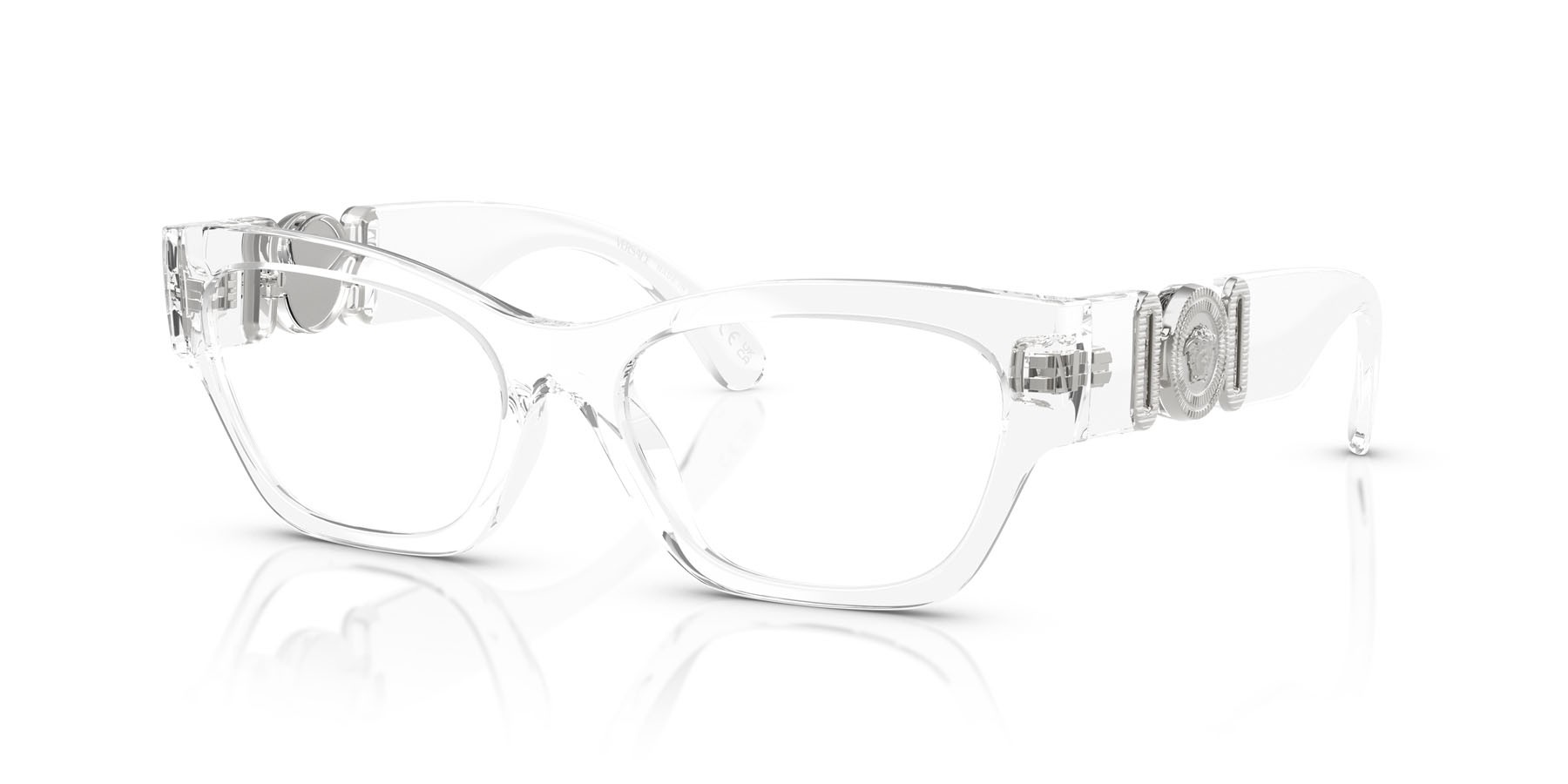 Eyeglasses Versace VE 3367U (148) color cristallo shape cat eye lenses lente demo