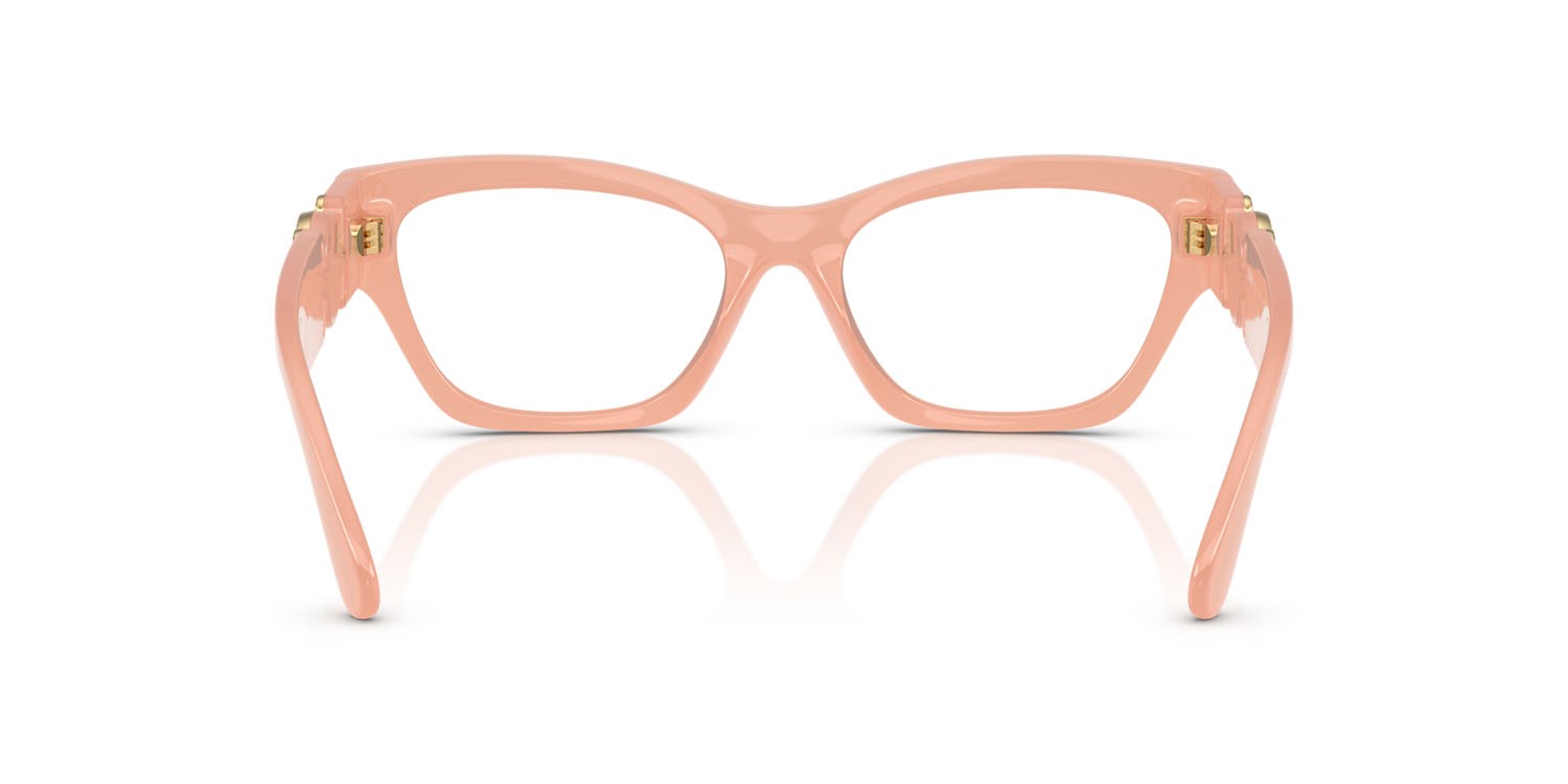 Eyeglasses Versace VE 3367U (5392) color rosa opalino shape cat eye lenses lente demo