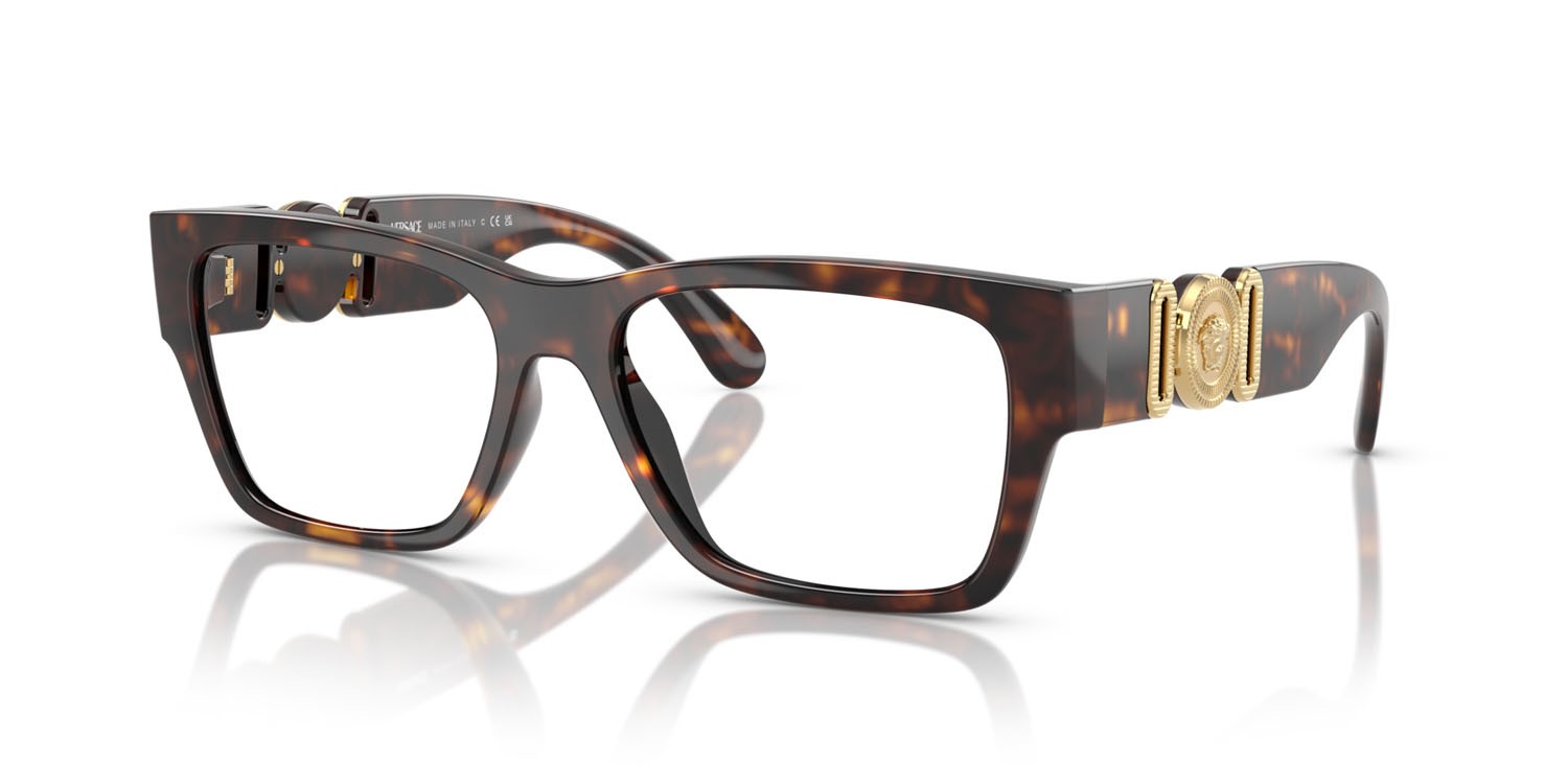 Eyeglasses Versace VE 3368U (108) color havana shape square lenses lente demo