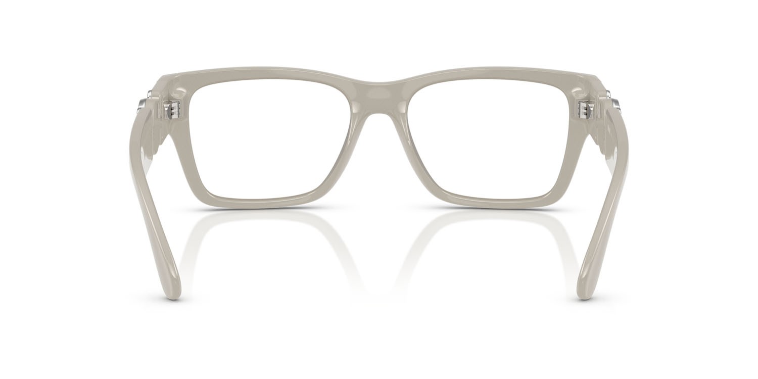 Occhiali da vista Versace VE 3368U (5501) colore grigio chiaro forma quadrato lenti lente demo