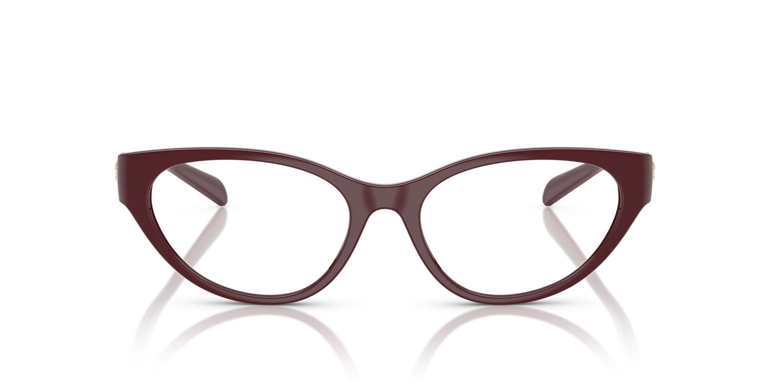 Eyeglasses Versace VE 3372U (5487) color vinaccia shape cat eye lenses lente demo